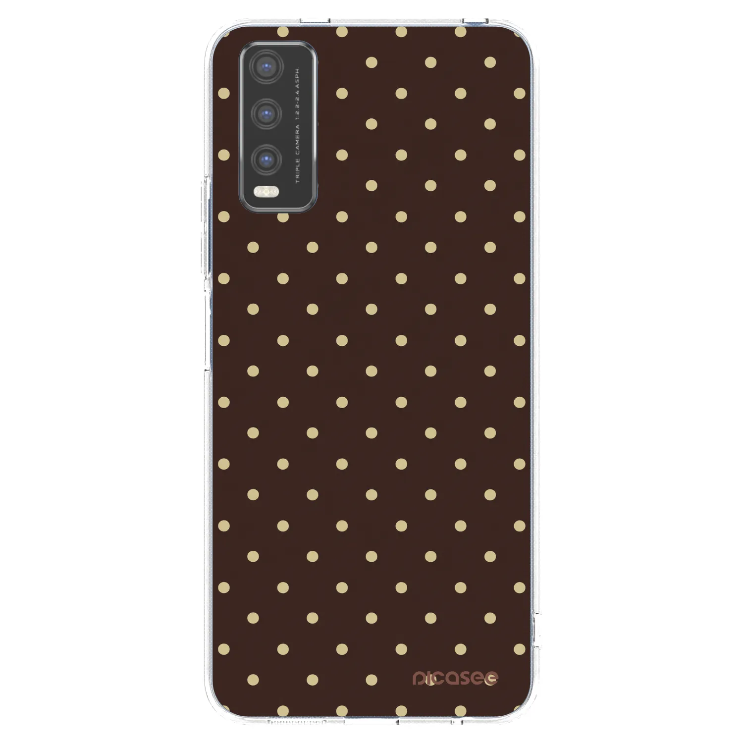 Picasee διαφανής θήκη σιλικόνης Vivo Y20s - Vanilla Dots & Chocolate
