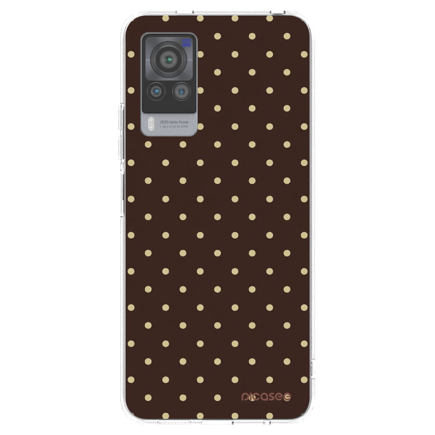Picasee διαφανής θήκη σιλικόνης Vivo X60 Pro 5G - Vanilla Dots & Chocolate