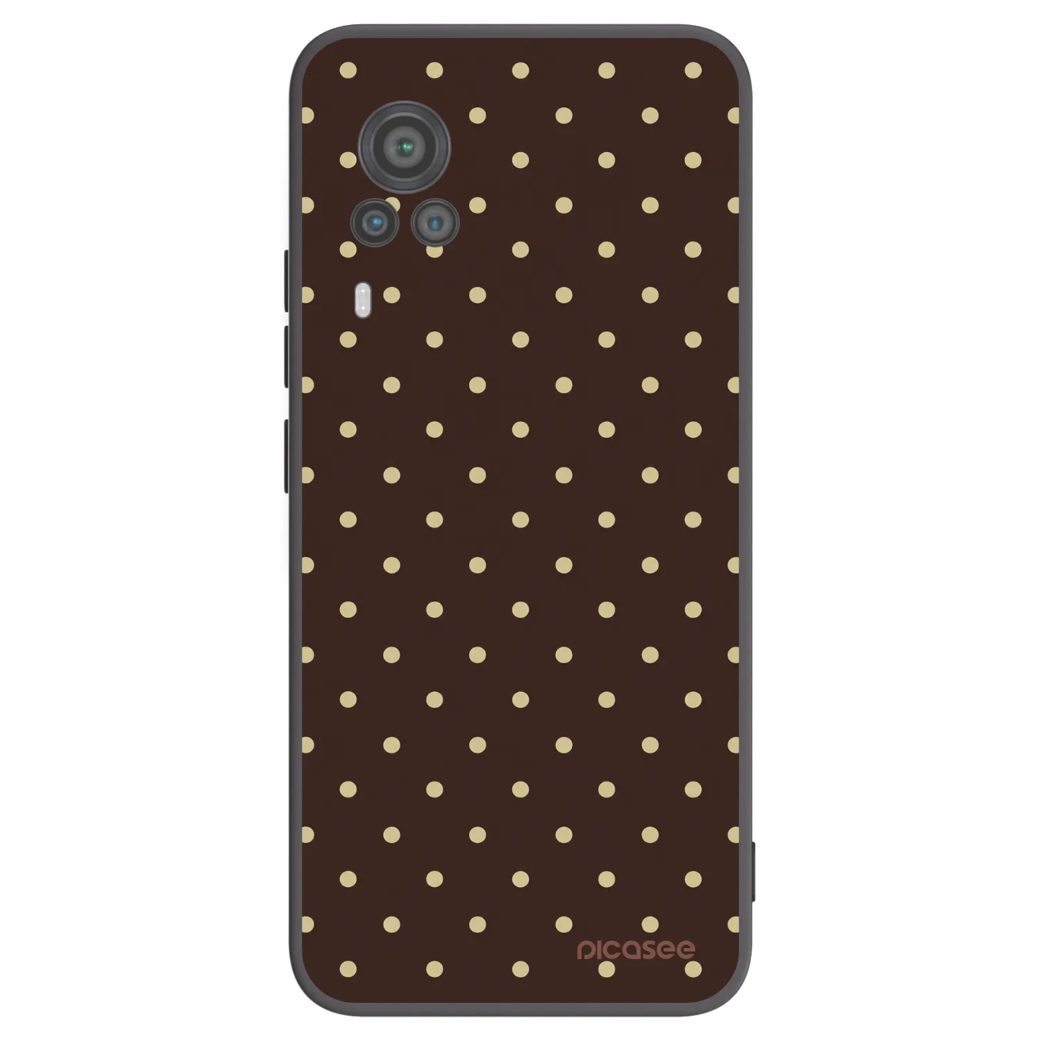 Picasee Μαύρη θήκη σιλικόνης για Vivo X60 Pro 5G - Vanilla Dots & Chocolate