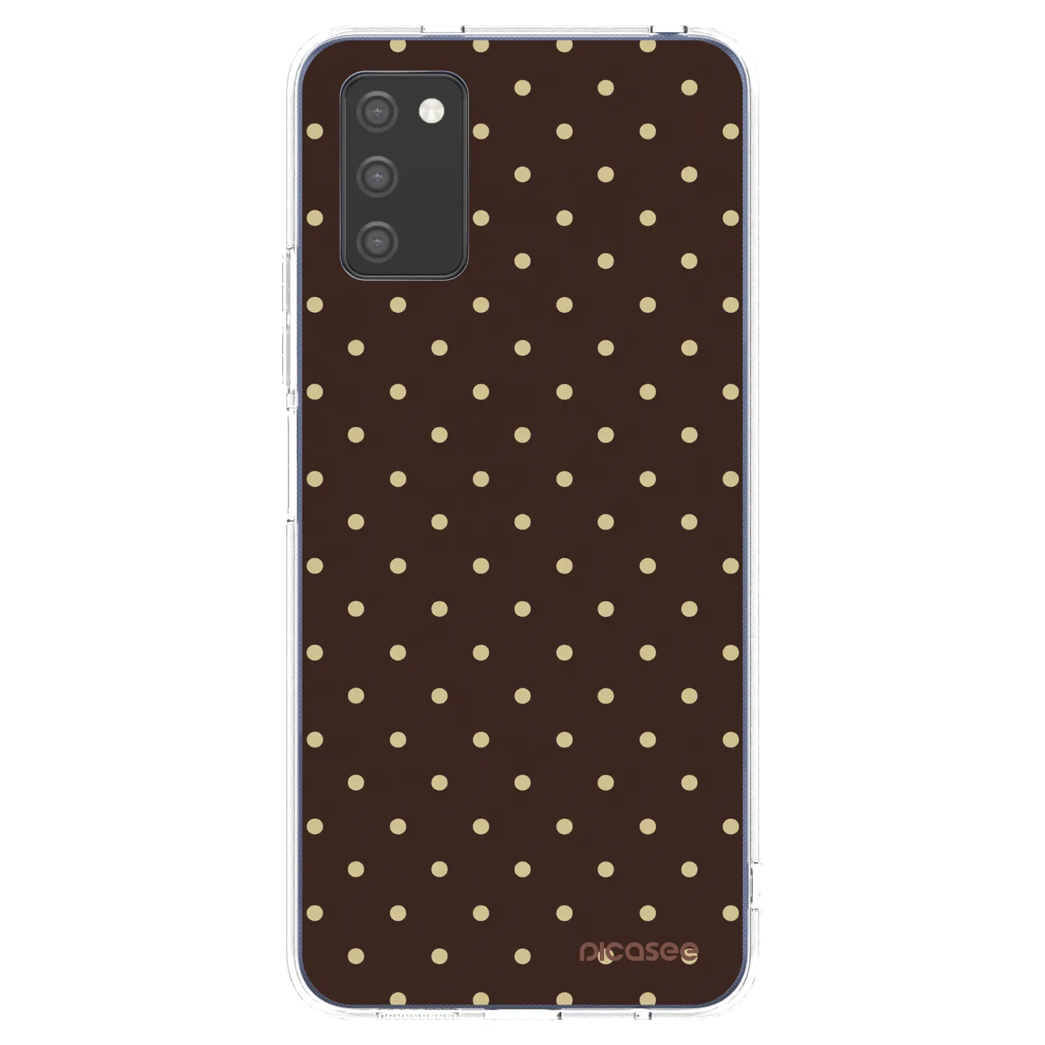 Picasee διαφανής θήκη σιλικόνης Samsung Galaxy A03s A037G - Vanilla Dots & Chocolate