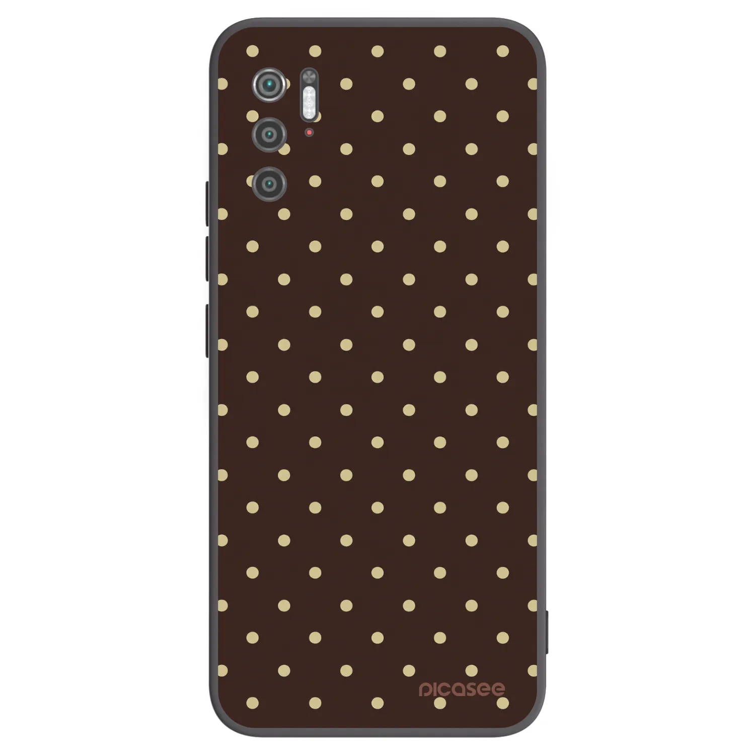 Picasee Μαύρη θήκη σιλικόνης για Xiaomi Poco M3 Pro 5G - Vanilla Dots & Chocolate