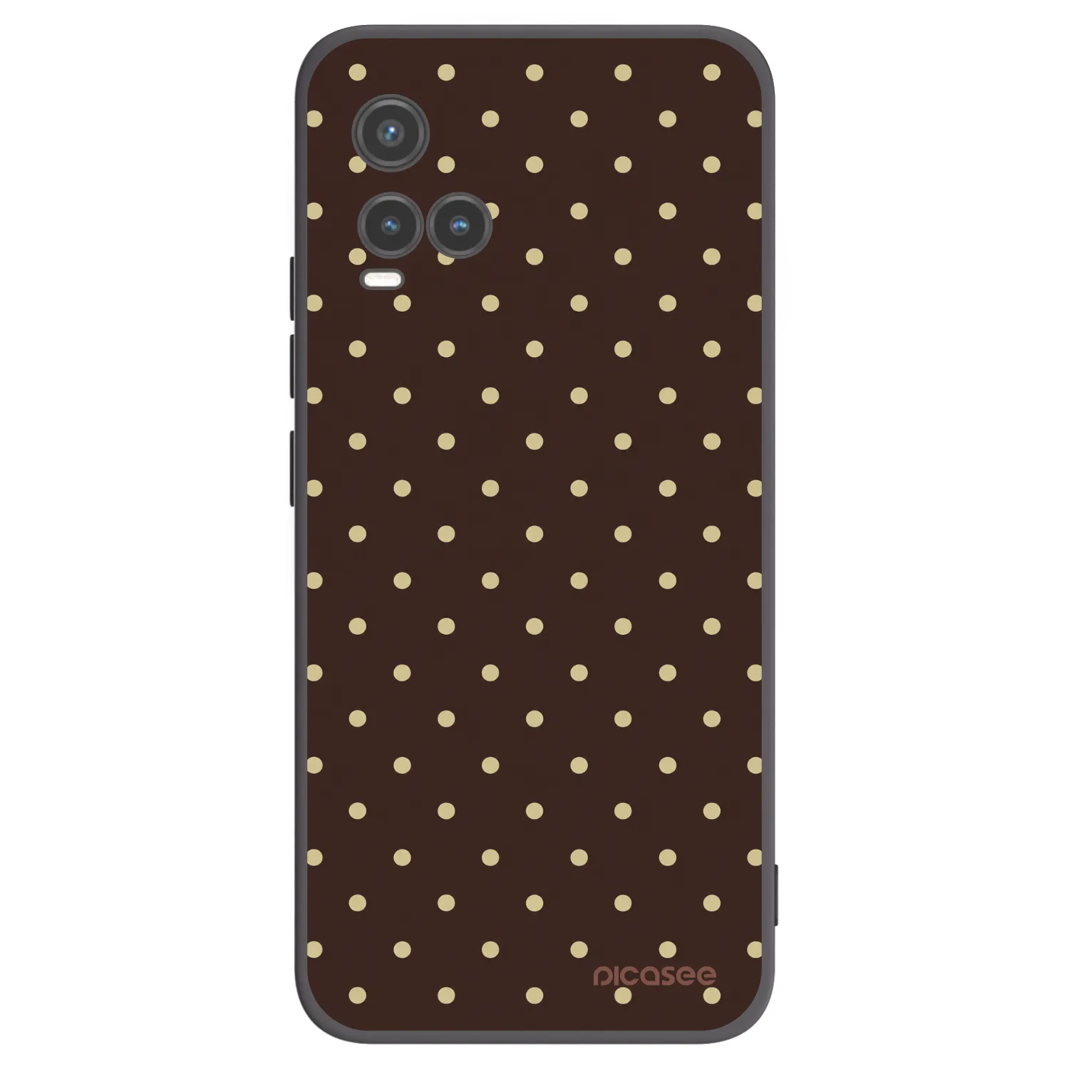 Picasee Μαύρη θήκη σιλικόνης για Vivo Y33s - Vanilla Dots & Chocolate