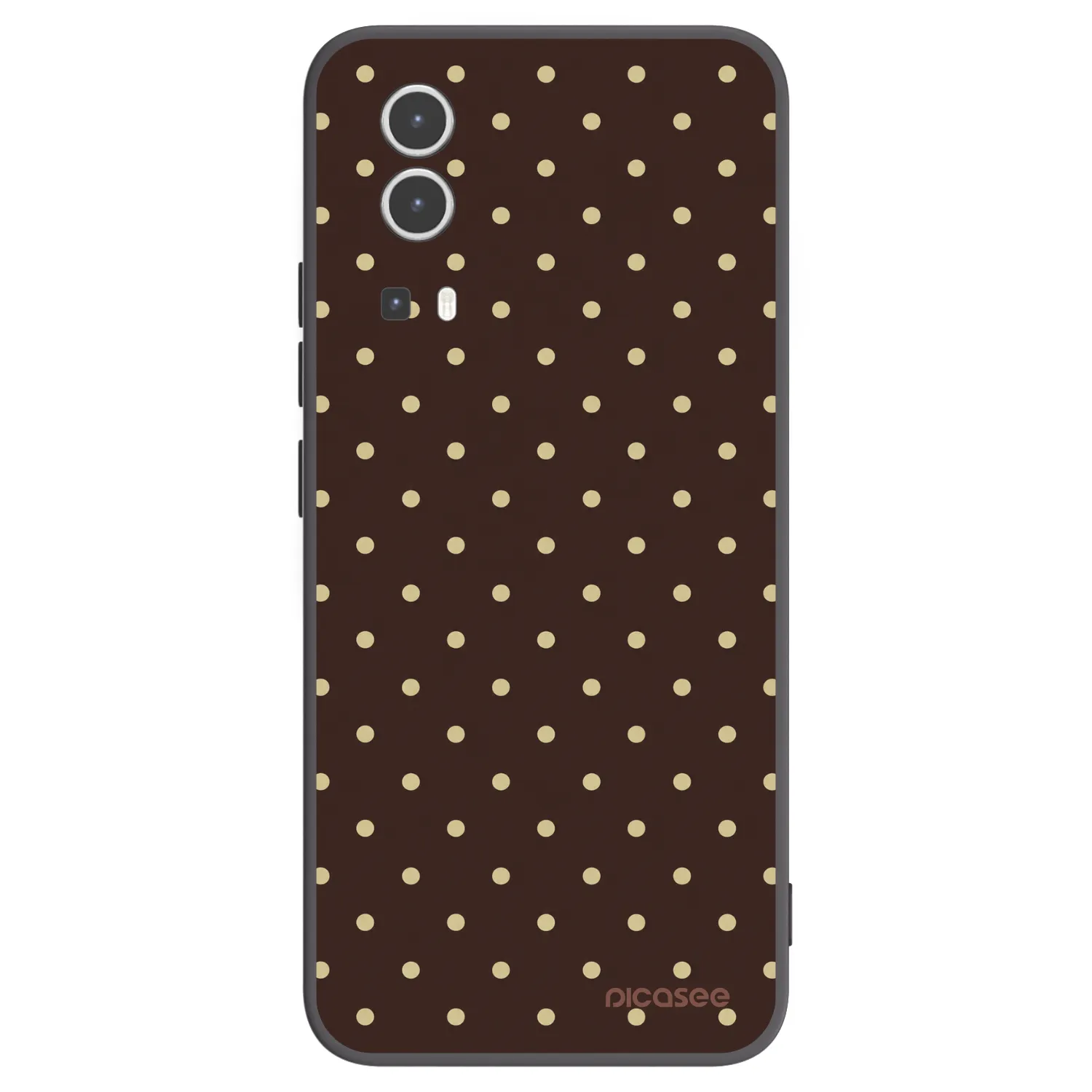 Picasee Μαύρη θήκη σιλικόνης για Vivo Y72 5G - Vanilla Dots & Chocolate