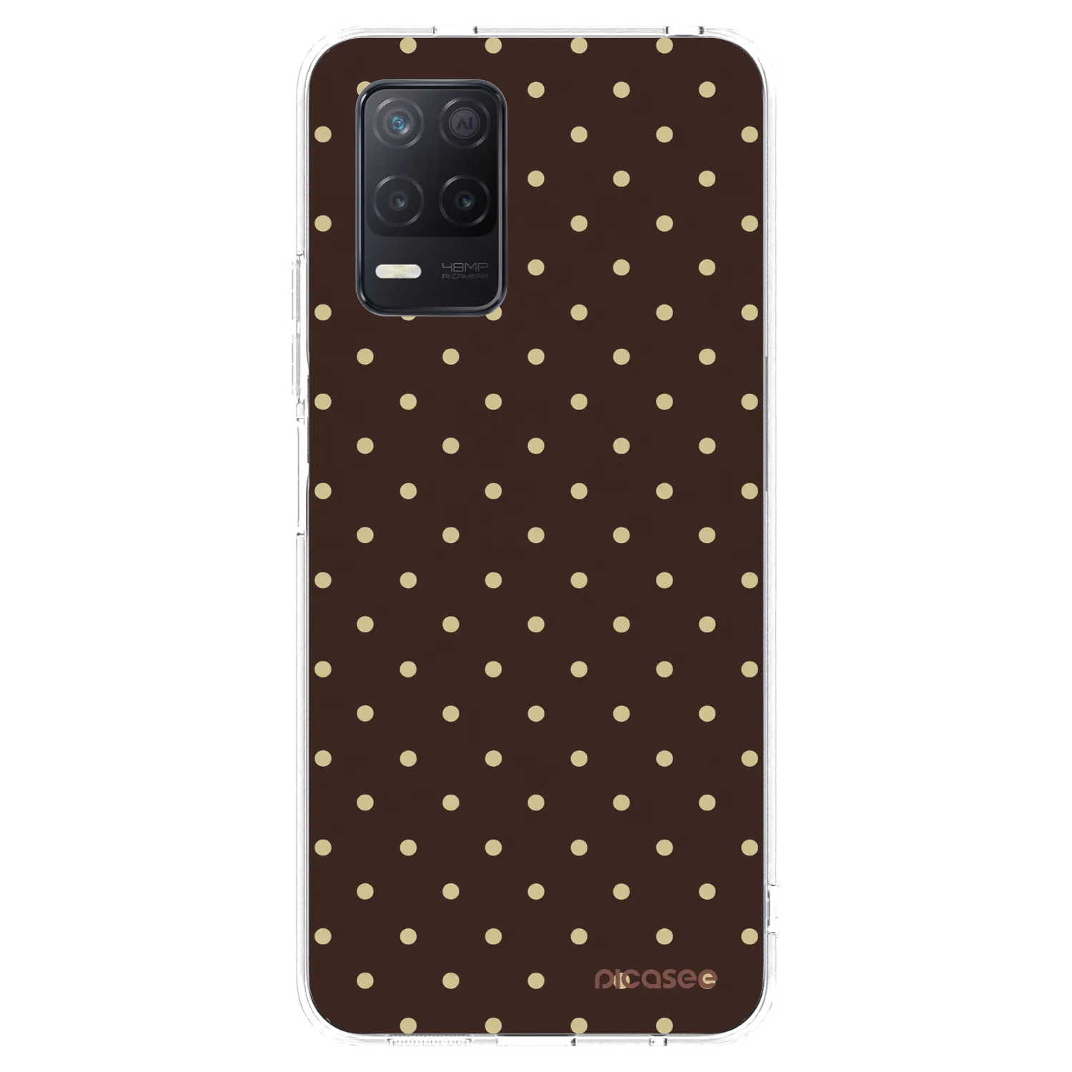 Picasee διαφανής θήκη σιλικόνης Realme 8 5G - Vanilla Dots & Chocolate