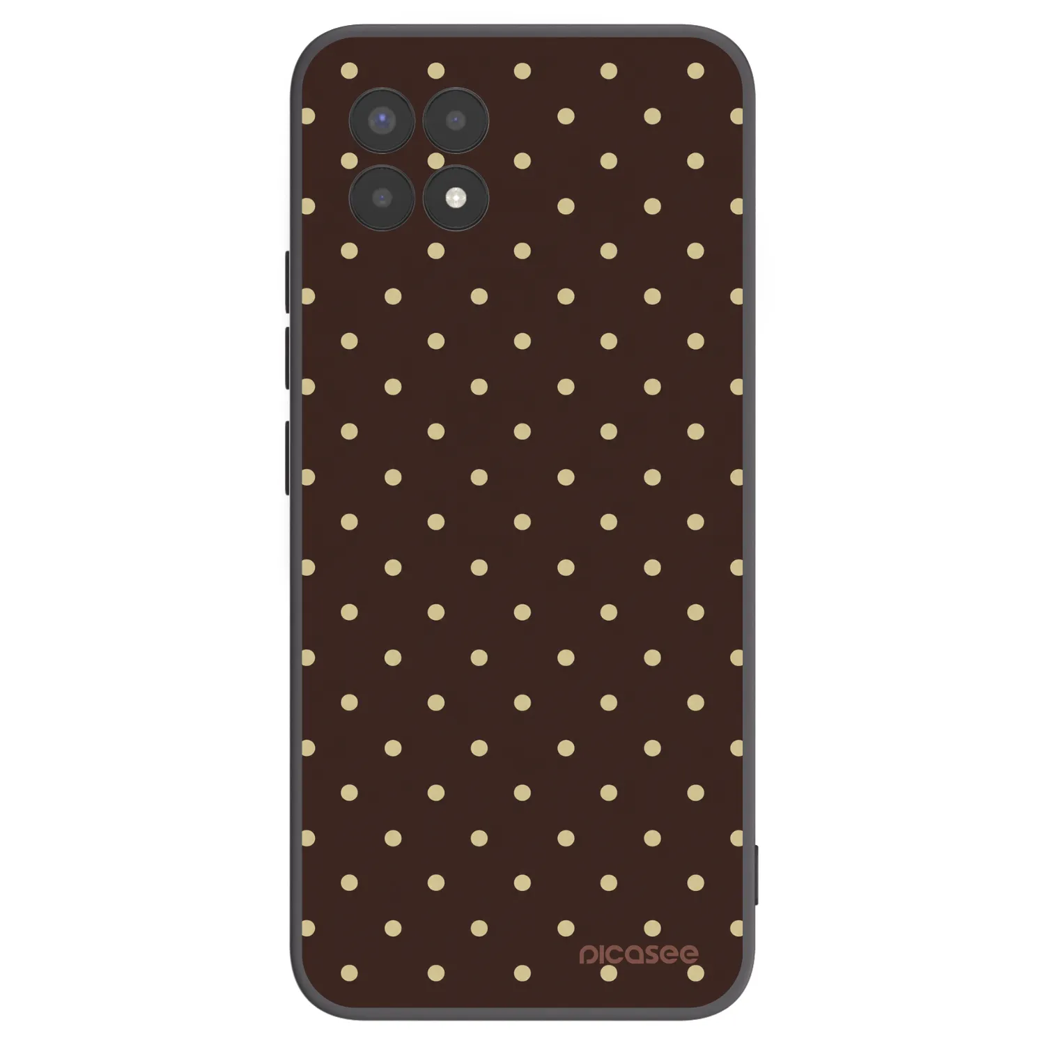 Picasee Μαύρη θήκη σιλικόνης για Realme 8i - Vanilla Dots & Chocolate