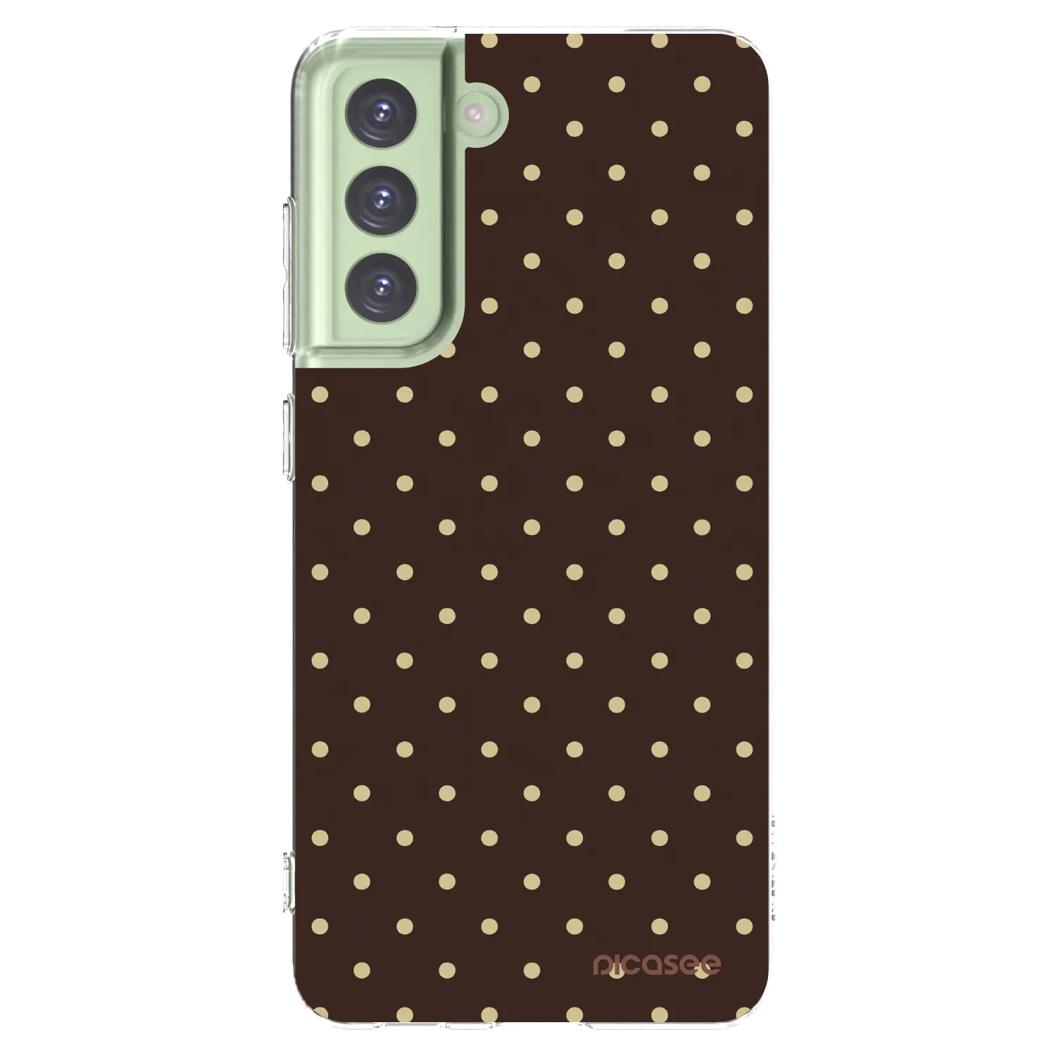 Picasee διαφανής θήκη σιλικόνης Samsung Galaxy S21 FE 5G - Vanilla Dots & Chocolate