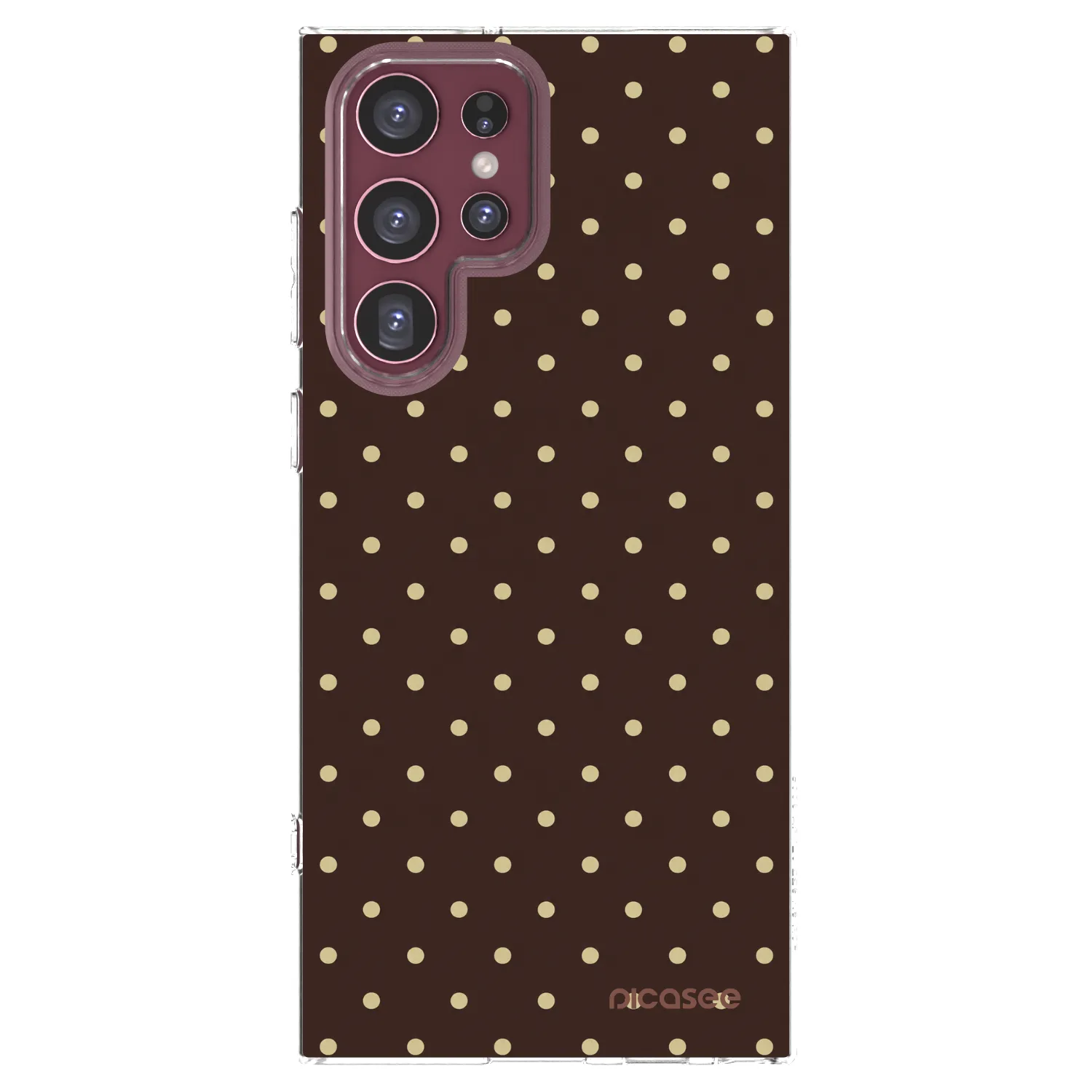 Picasee διαφανής θήκη σιλικόνης Samsung Galaxy S22 Ultra 5G - Vanilla Dots & Chocolate
