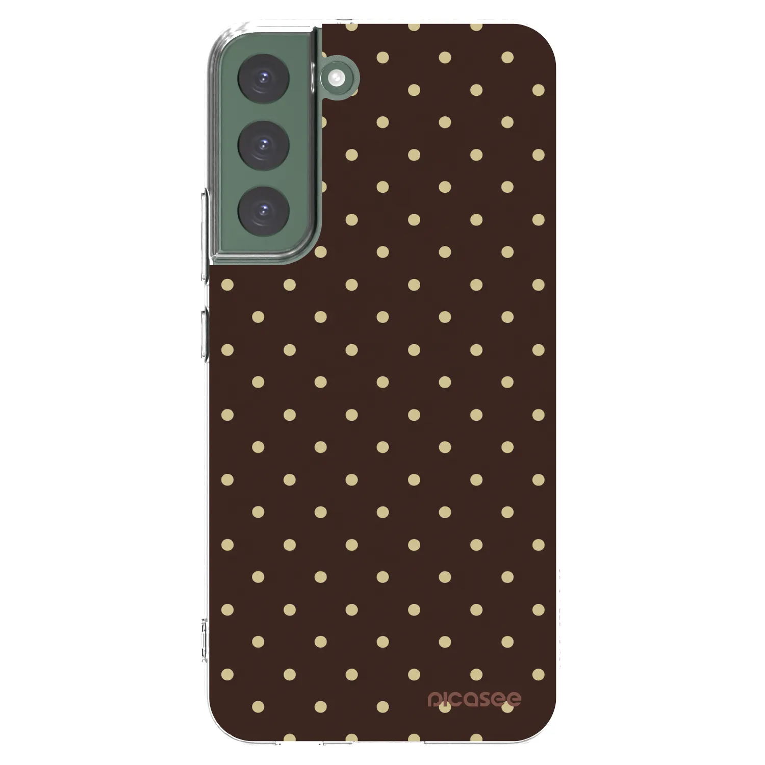 Picasee διαφανής θήκη σιλικόνης Samsung Galaxy S22+ 5G - Vanilla Dots & Chocolate