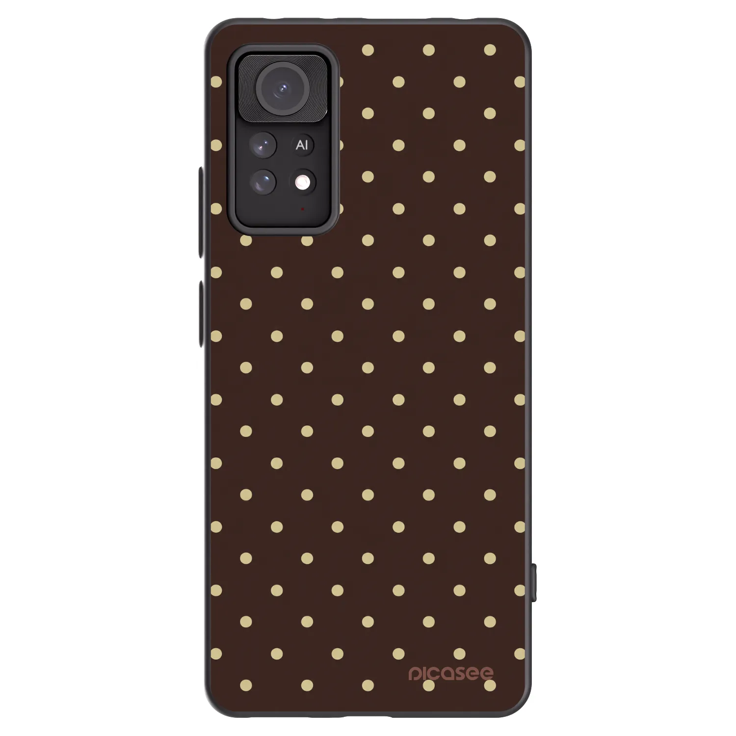 Picasee Μαύρη θήκη σιλικόνης για Xiaomi Redmi Note 11 Pro - Vanilla Dots & Chocolate