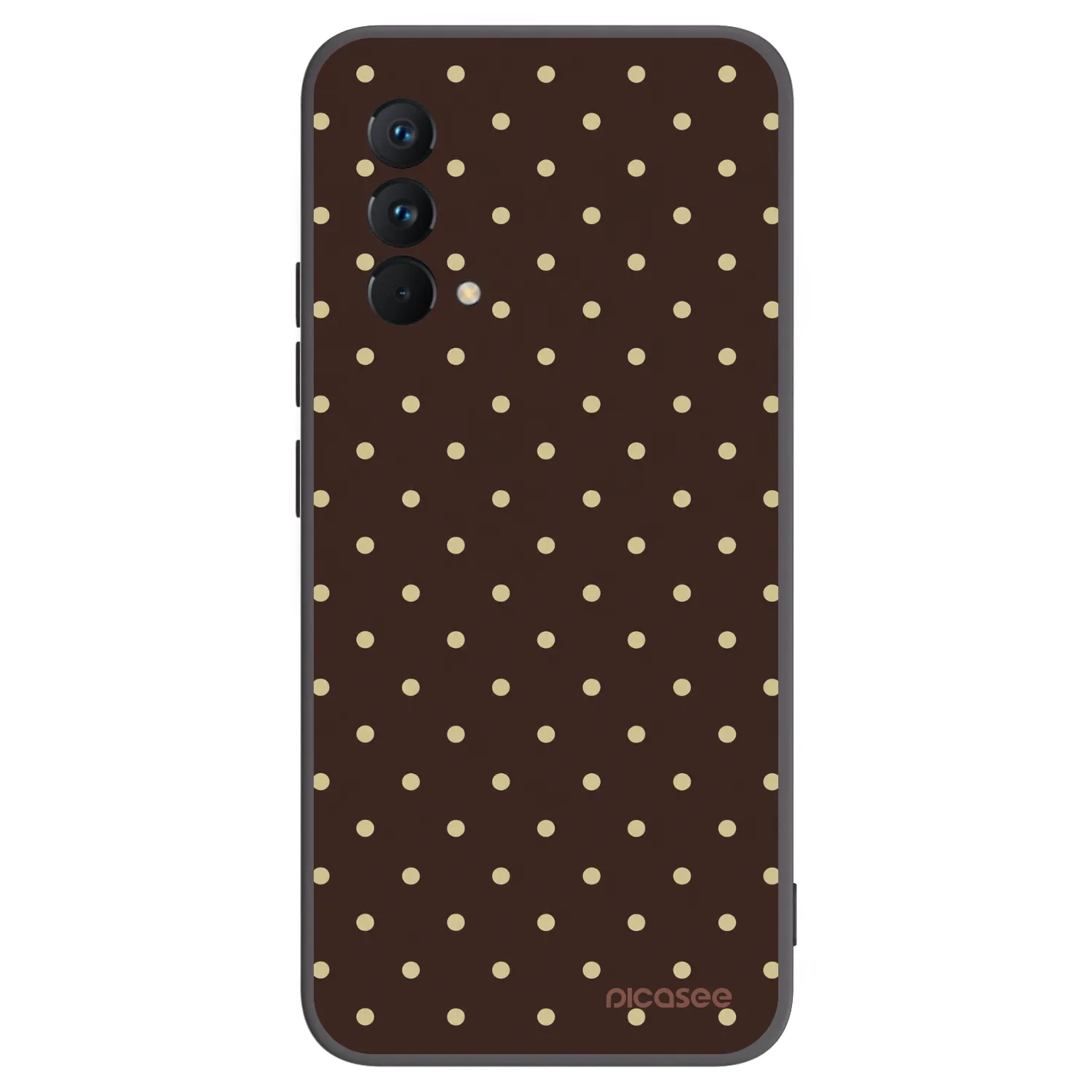 Picasee Μαύρη θήκη σιλικόνης για Realme GT Master Edition 5G - Vanilla Dots & Chocolate