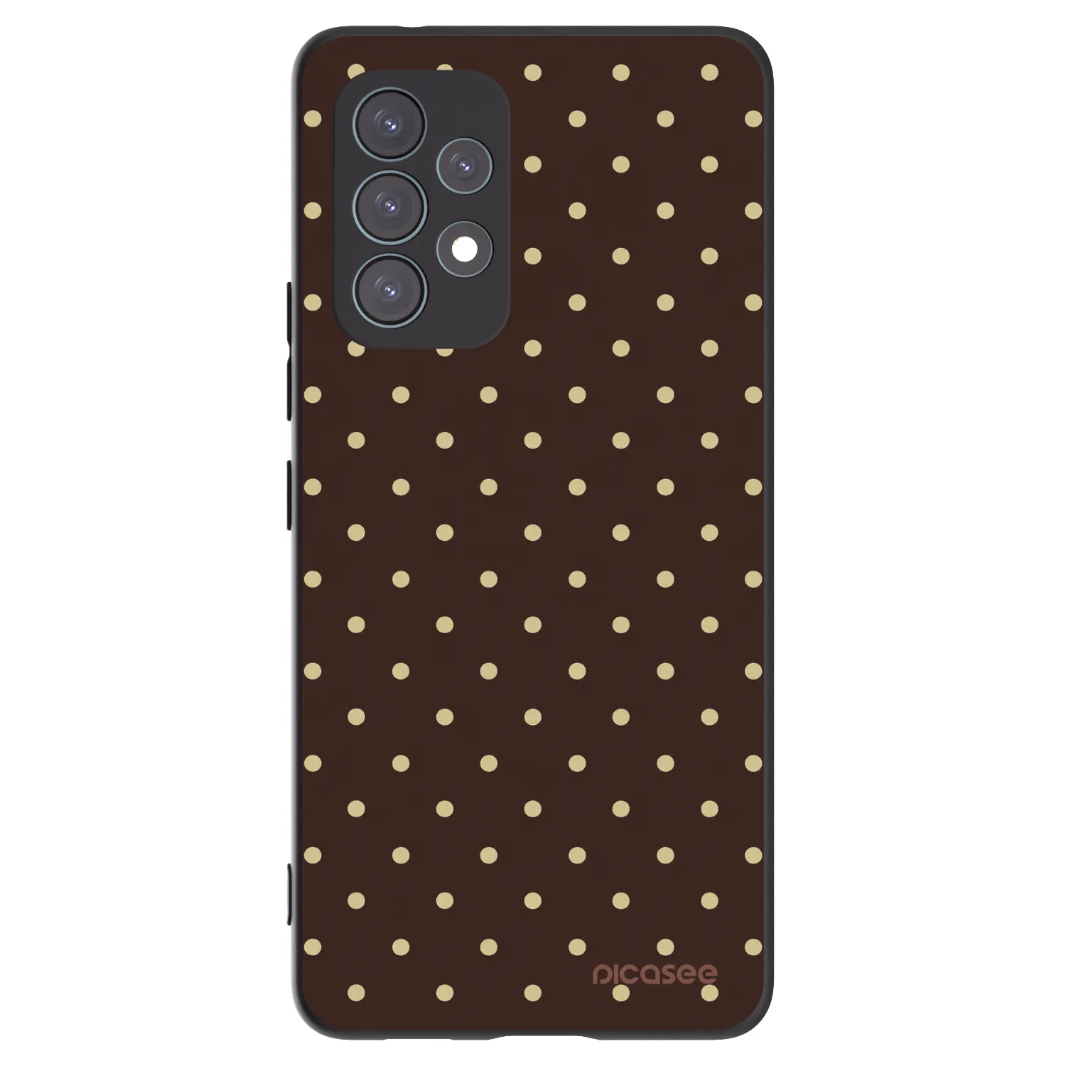 Picasee Μαύρη θήκη σιλικόνης για Samsung Galaxy A53 5G A536 - Vanilla Dots & Chocolate