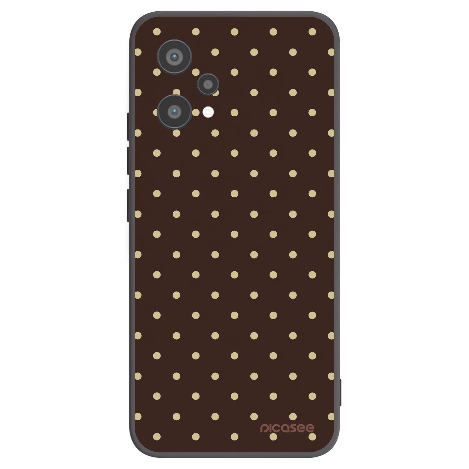 Picasee Μαύρη θήκη σιλικόνης για Realme 9 Pro 5G - Vanilla Dots & Chocolate