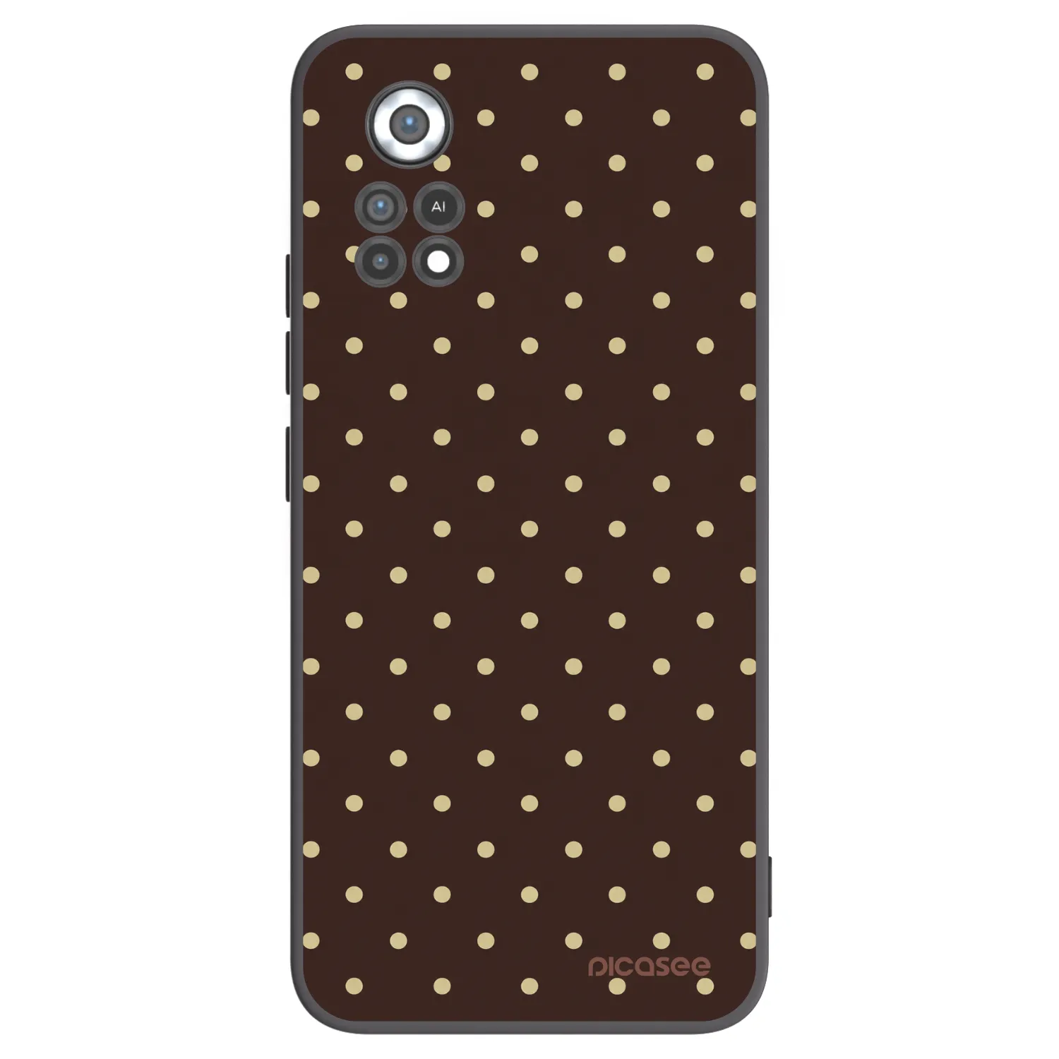 Picasee Μαύρη θήκη σιλικόνης για Xiaomi Poco X4 Pro 5G - Vanilla Dots & Chocolate