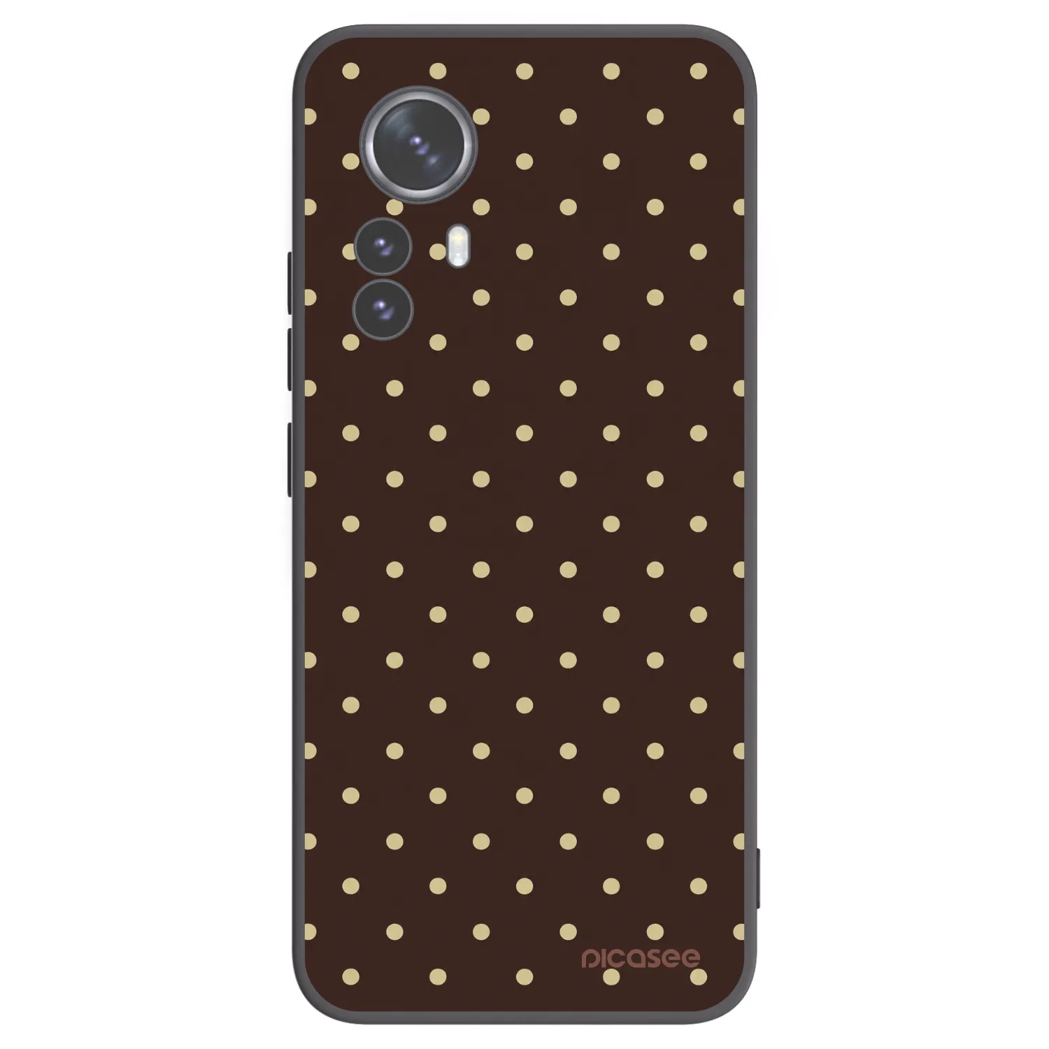 Picasee Μαύρη θήκη σιλικόνης για Xiaomi 12 Pro - Vanilla Dots & Chocolate