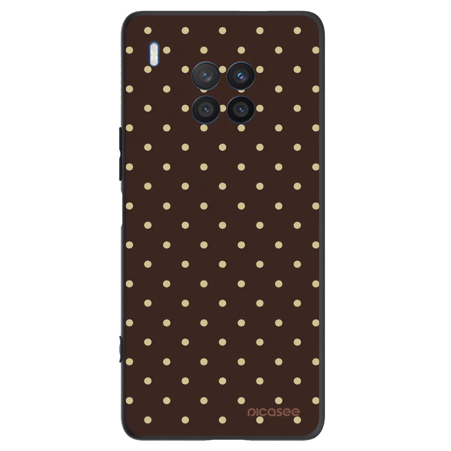 Picasee Μαύρη θήκη σιλικόνης για Honor 50 Lite - Vanilla Dots & Chocolate