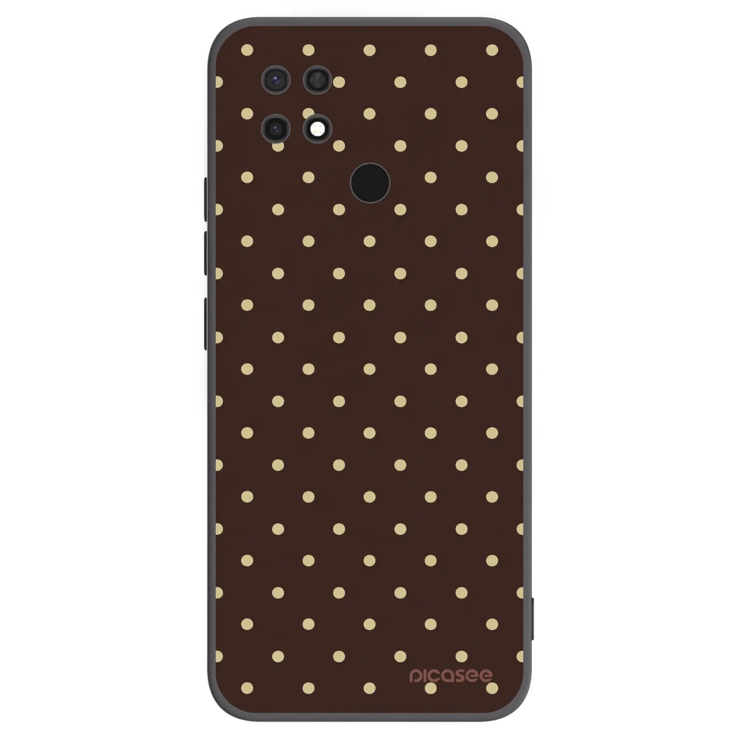 Picasee Μαύρη θήκη σιλικόνης για Xiaomi Redmi 10C - Vanilla Dots & Chocolate