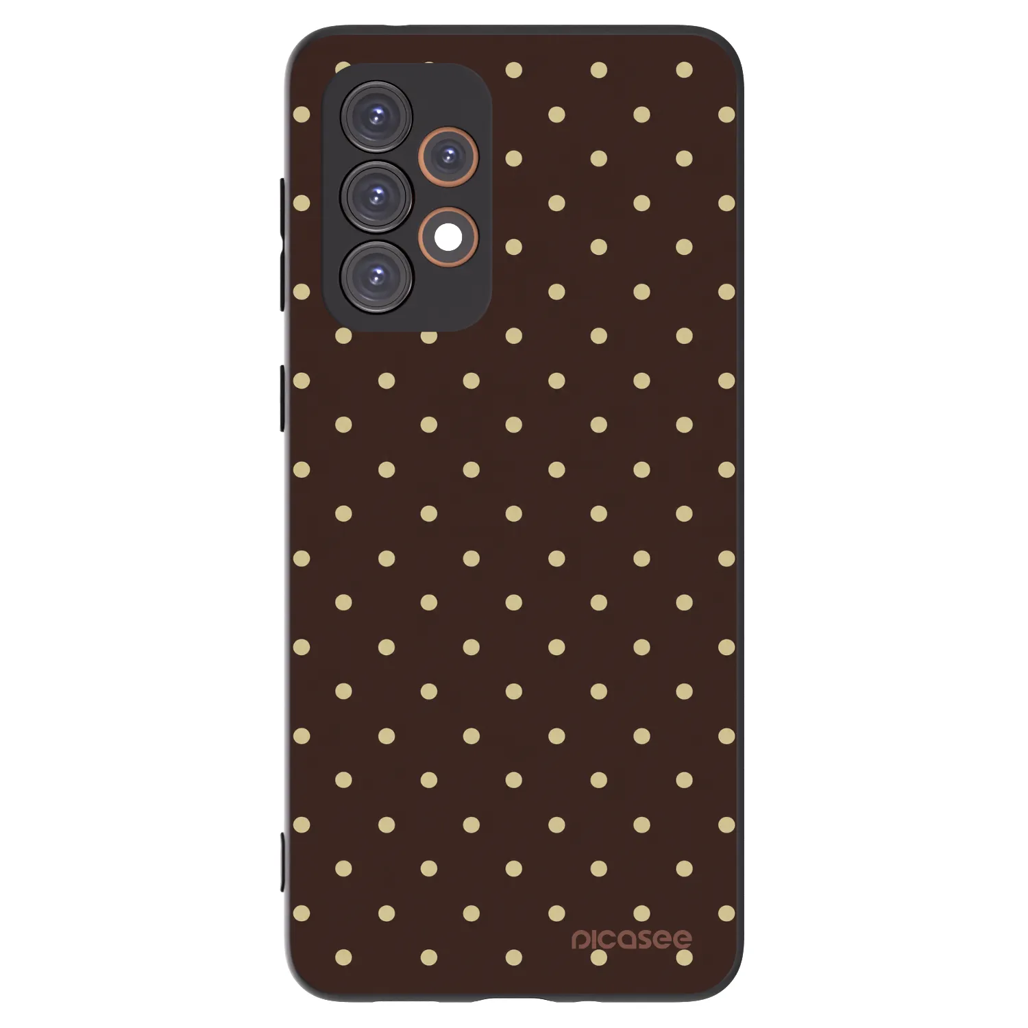 Picasee Μαύρη θήκη σιλικόνης για Samsung Galaxy A33 5G A336 - Vanilla Dots & Chocolate