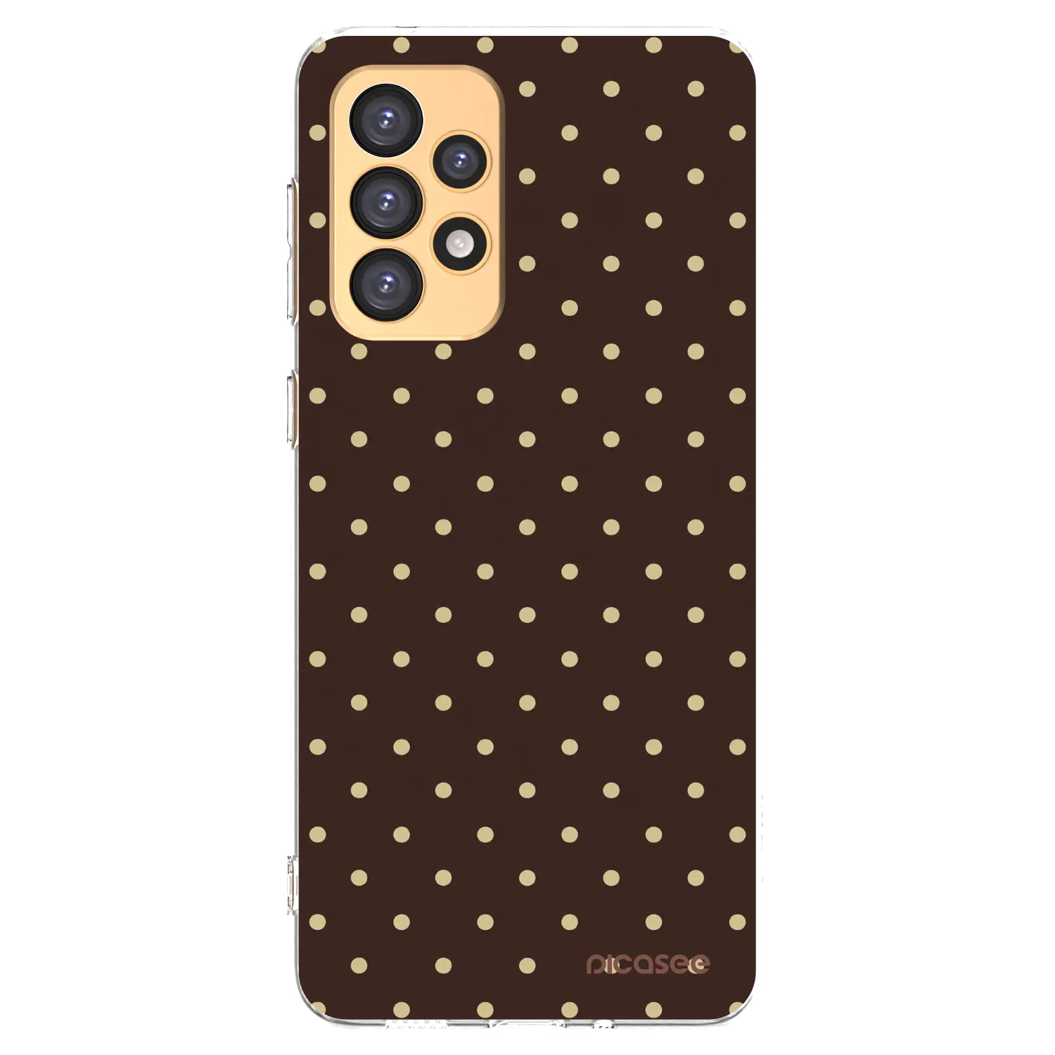 Picasee διαφανής θήκη σιλικόνης Samsung Galaxy A33 5G A336 - Vanilla Dots & Chocolate