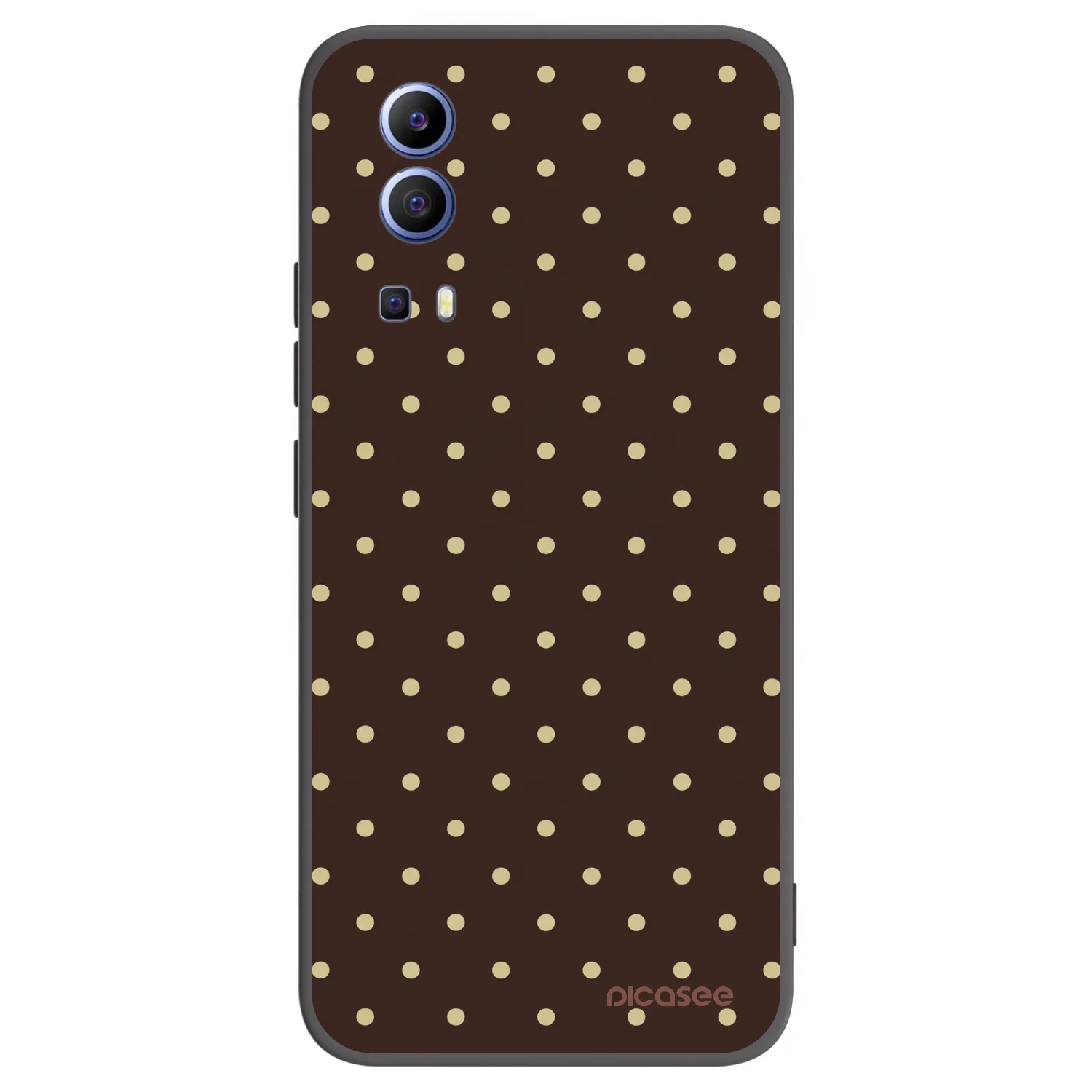 Picasee Μαύρη θήκη σιλικόνης για Vivo Y52 5G - Vanilla Dots & Chocolate