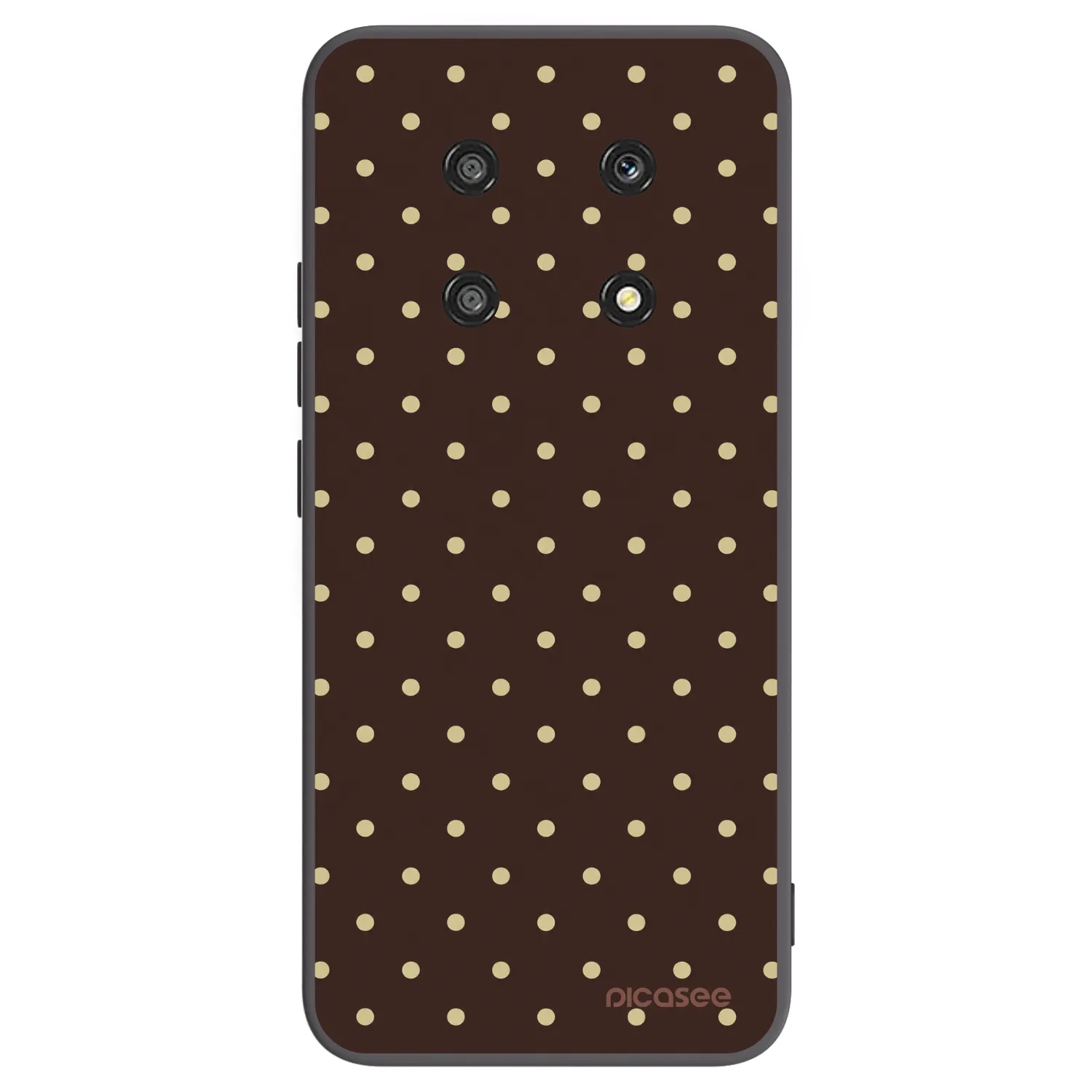 Picasee Μαύρη θήκη σιλικόνης για Honor Magic4 Lite 5G - Vanilla Dots & Chocolate