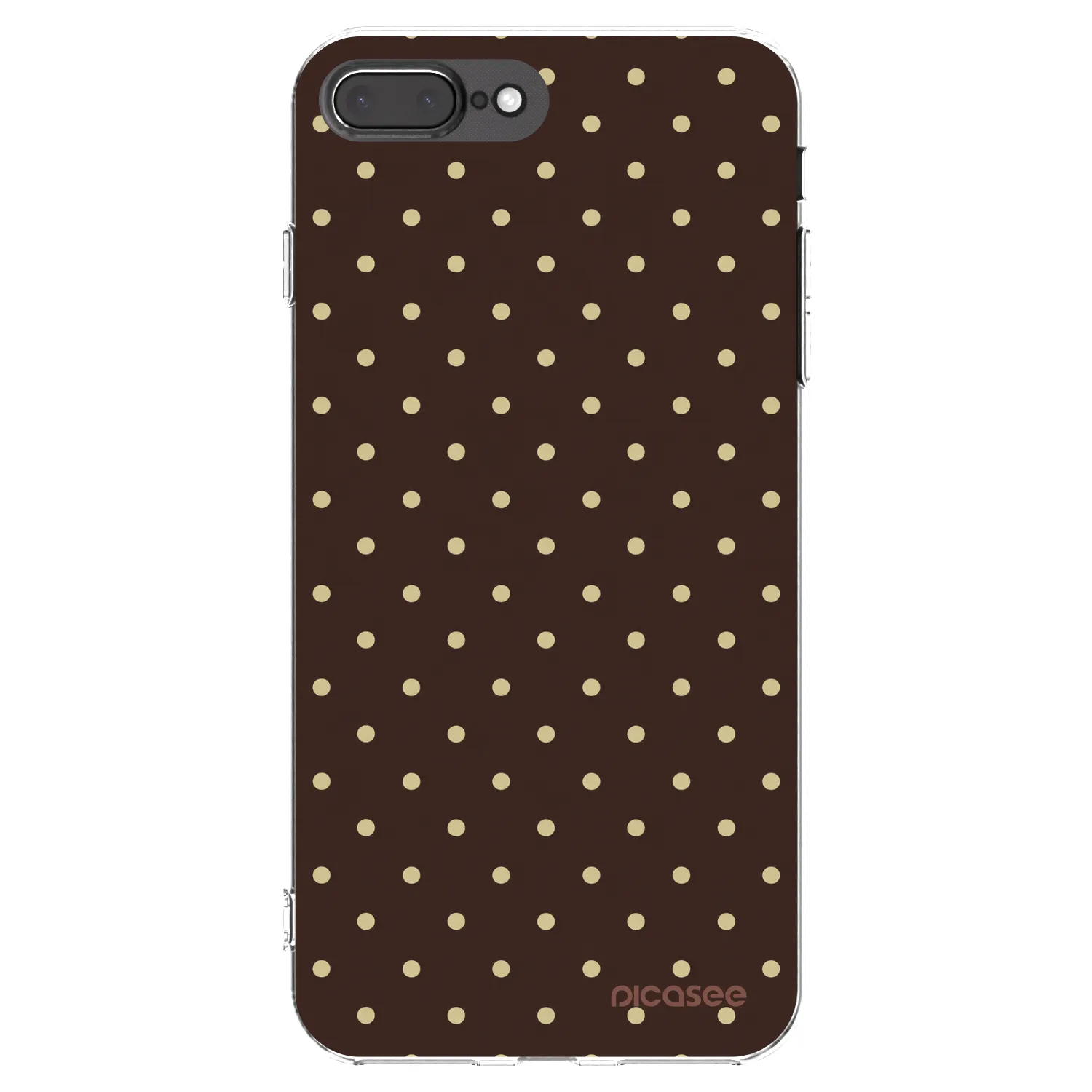 Picasee διαφανής θήκη σιλικόνης Apple iPhone 8 Plus - Vanilla Dots & Chocolate