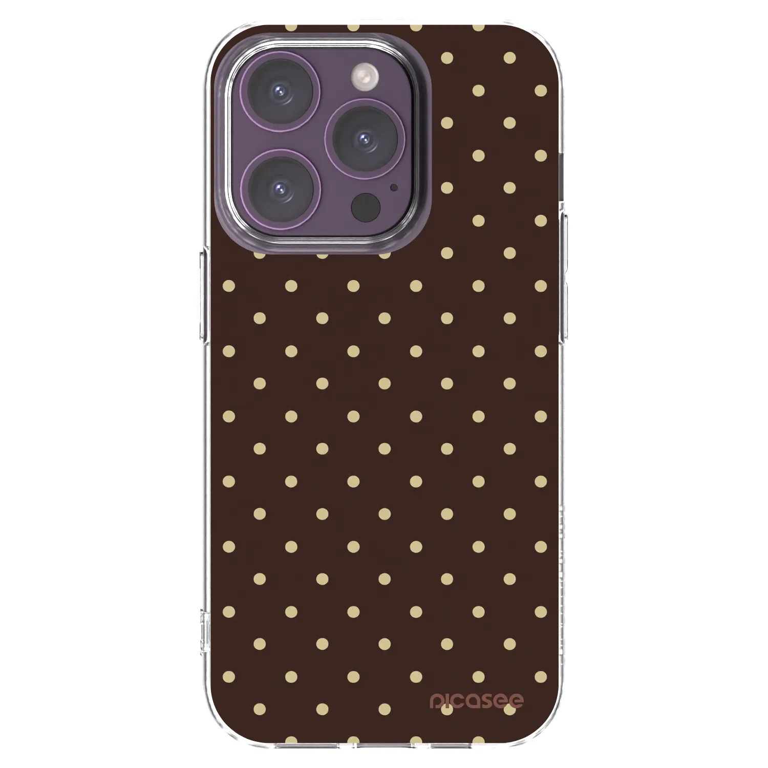 Picasee διαφανής θήκη σιλικόνης Apple iPhone 14 Pro - Vanilla Dots & Chocolate