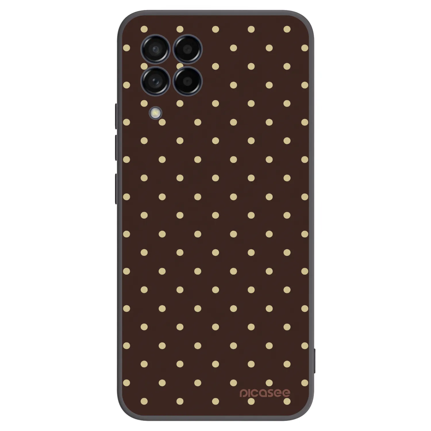 Picasee Μαύρη θήκη σιλικόνης για Samsung Galaxy M53 5G - Vanilla Dots & Chocolate