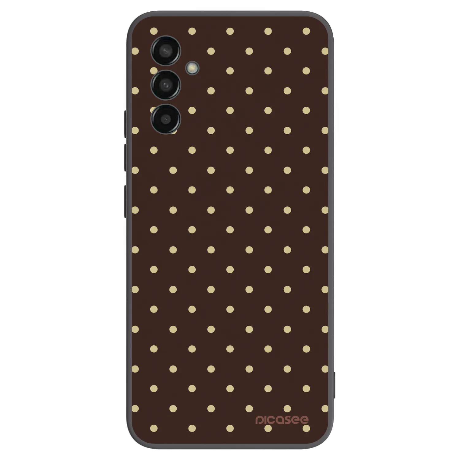 Picasee Μαύρη θήκη σιλικόνης για Samsung Galaxy M13 M135F - Vanilla Dots & Chocolate