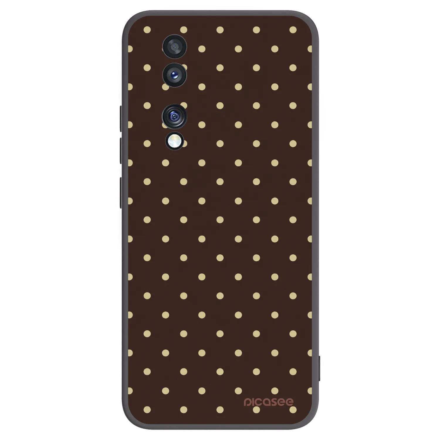 Picasee Μαύρη θήκη σιλικόνης για Honor 70 - Vanilla Dots & Chocolate