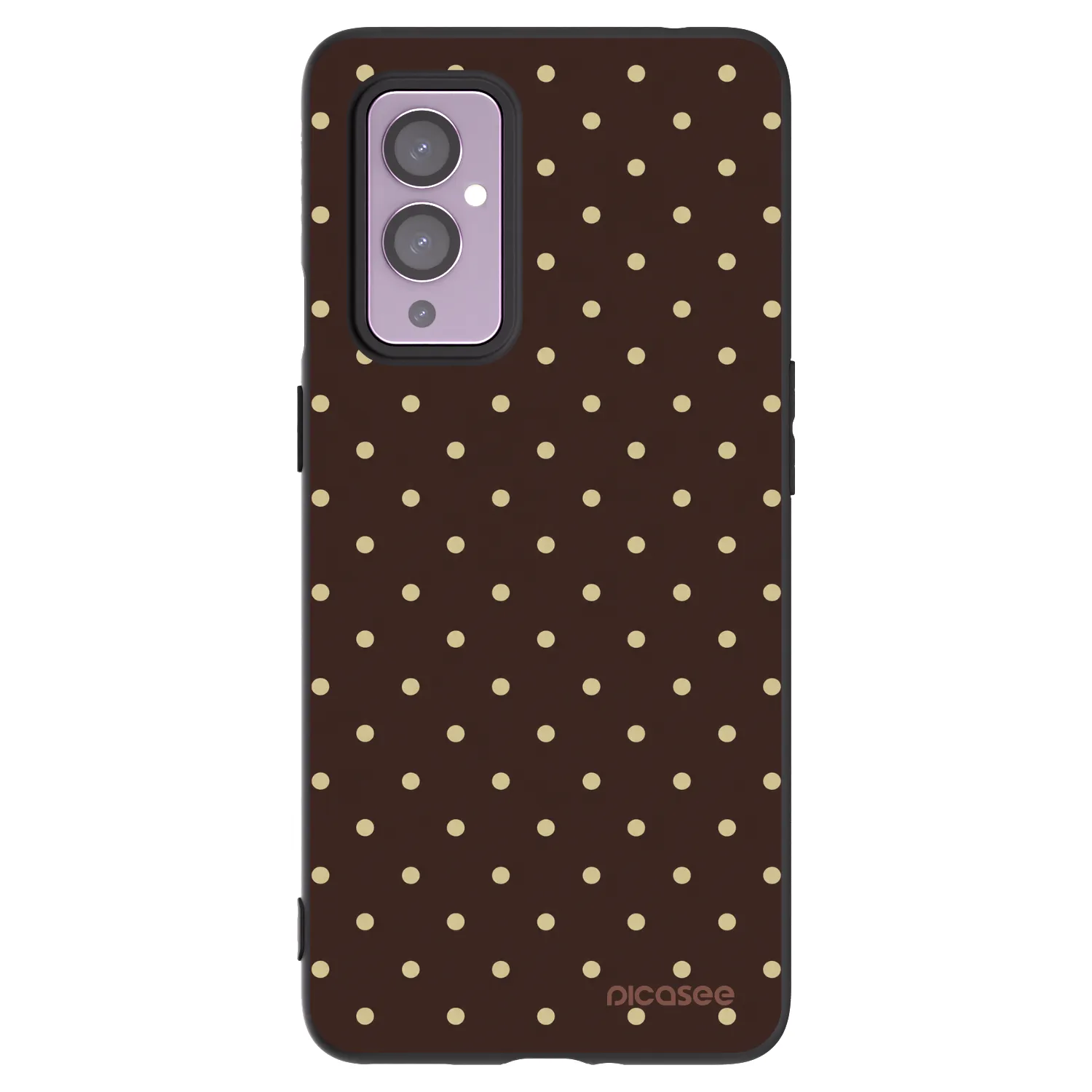 Picasee Μαύρη θήκη σιλικόνης για OnePlus 9 - Vanilla Dots & Chocolate