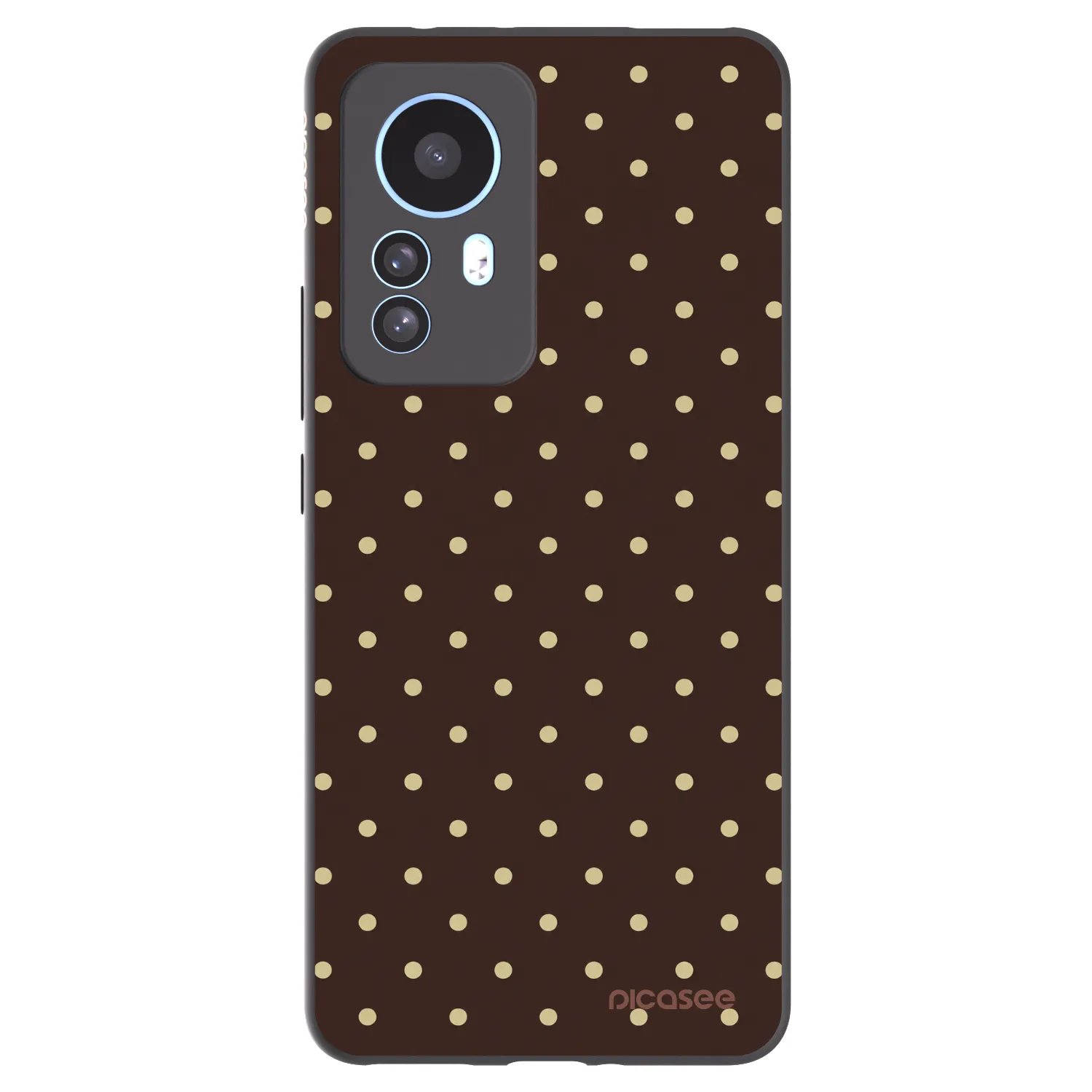 Picasee Μαύρη θήκη σιλικόνης για Xiaomi 12T - Vanilla Dots & Chocolate