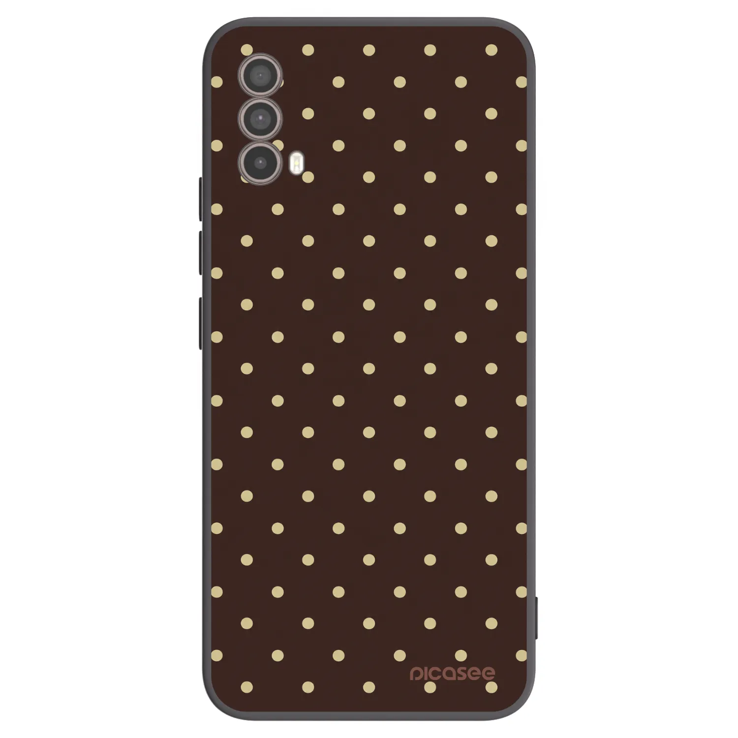 Picasee Μαύρη θήκη σιλικόνης για Motorola Moto E40 - Vanilla Dots & Chocolate