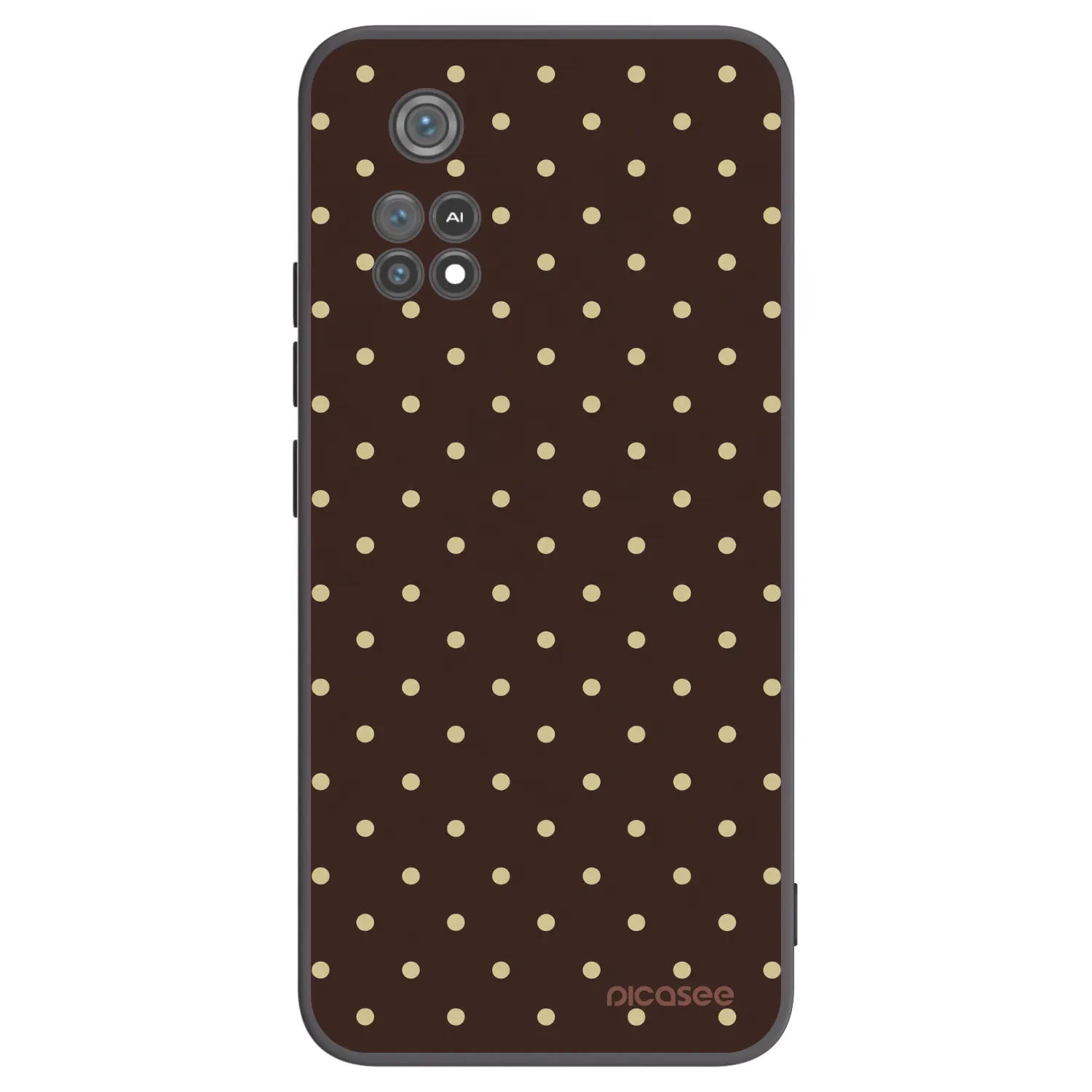 Picasee Μαύρη θήκη σιλικόνης για Xiaomi Poco M4 Pro - Vanilla Dots & Chocolate