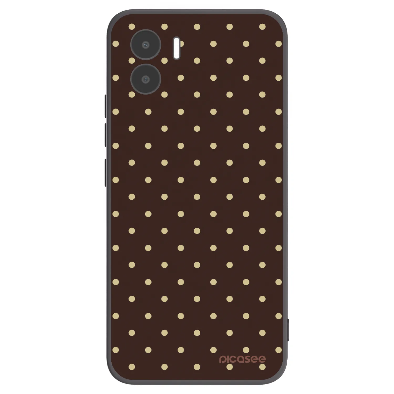 Picasee Μαύρη θήκη σιλικόνης για Xiaomi Redmi A1 - Vanilla Dots & Chocolate