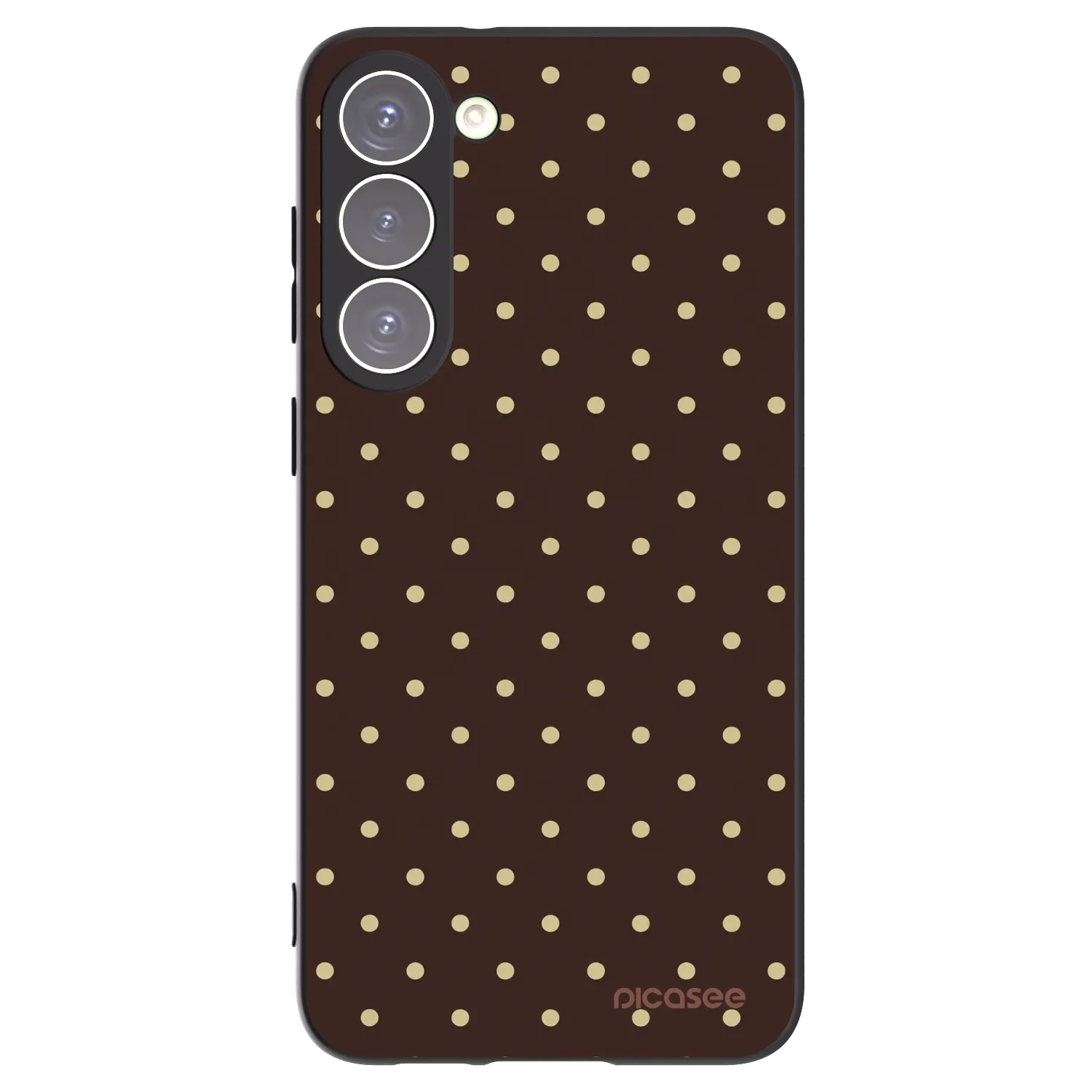 Picasee Μαύρη θήκη σιλικόνης για Samsung Galaxy S23+ 5G - Vanilla Dots & Chocolate