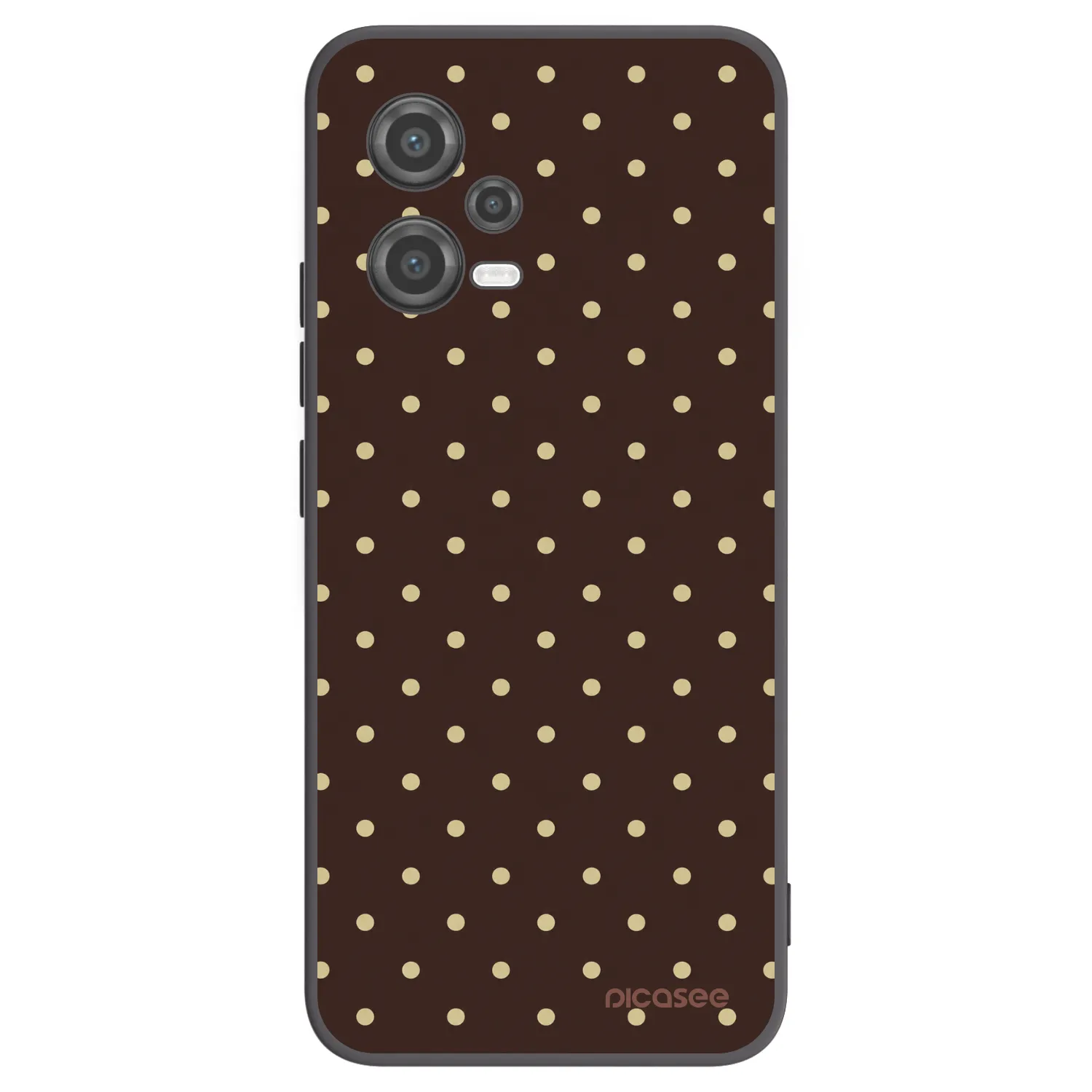 Picasee Μαύρη θήκη σιλικόνης για Xiaomi Poco X5 - Vanilla Dots & Chocolate