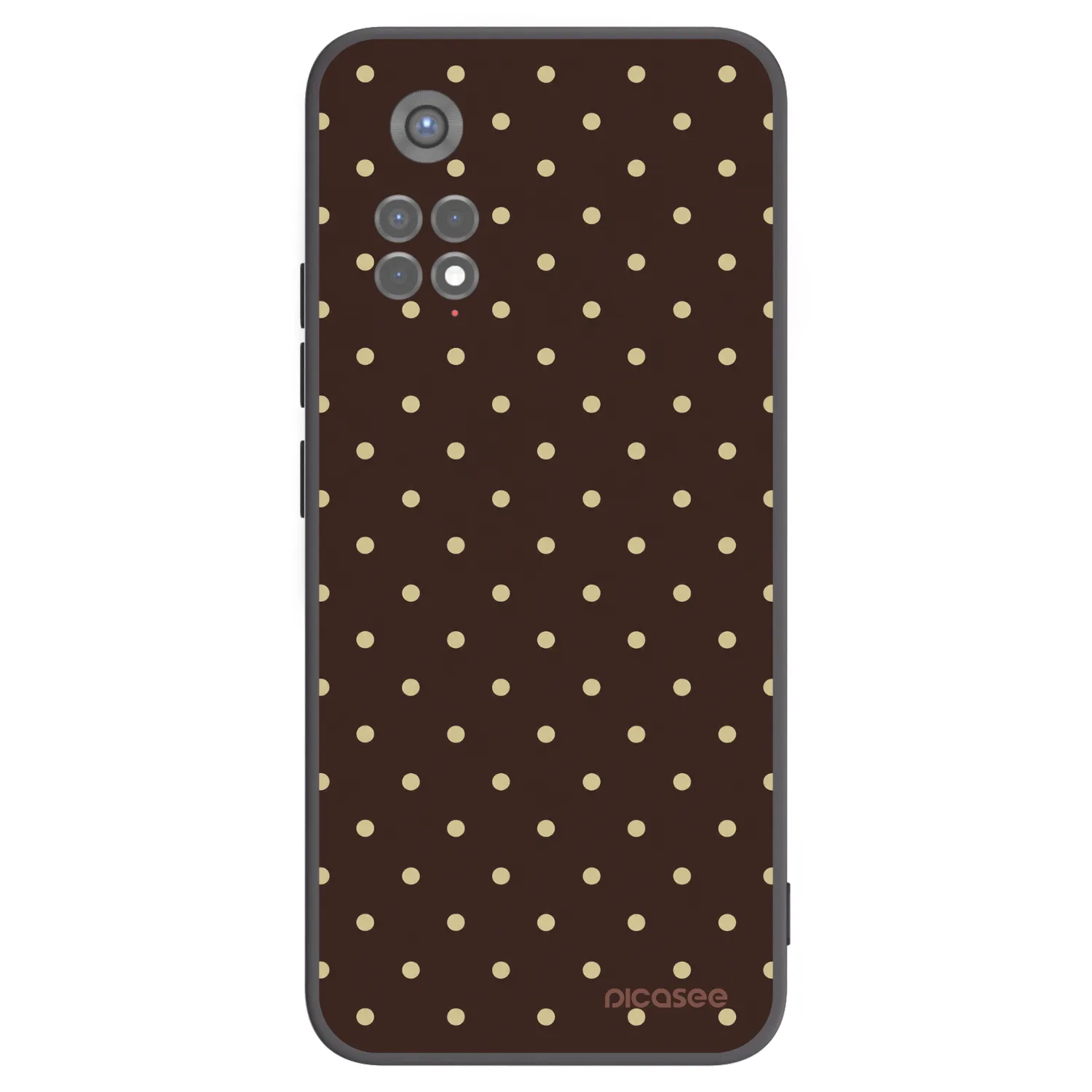 Picasee Μαύρη θήκη σιλικόνης για Xiaomi Redmi Note 11S 5G - Vanilla Dots & Chocolate