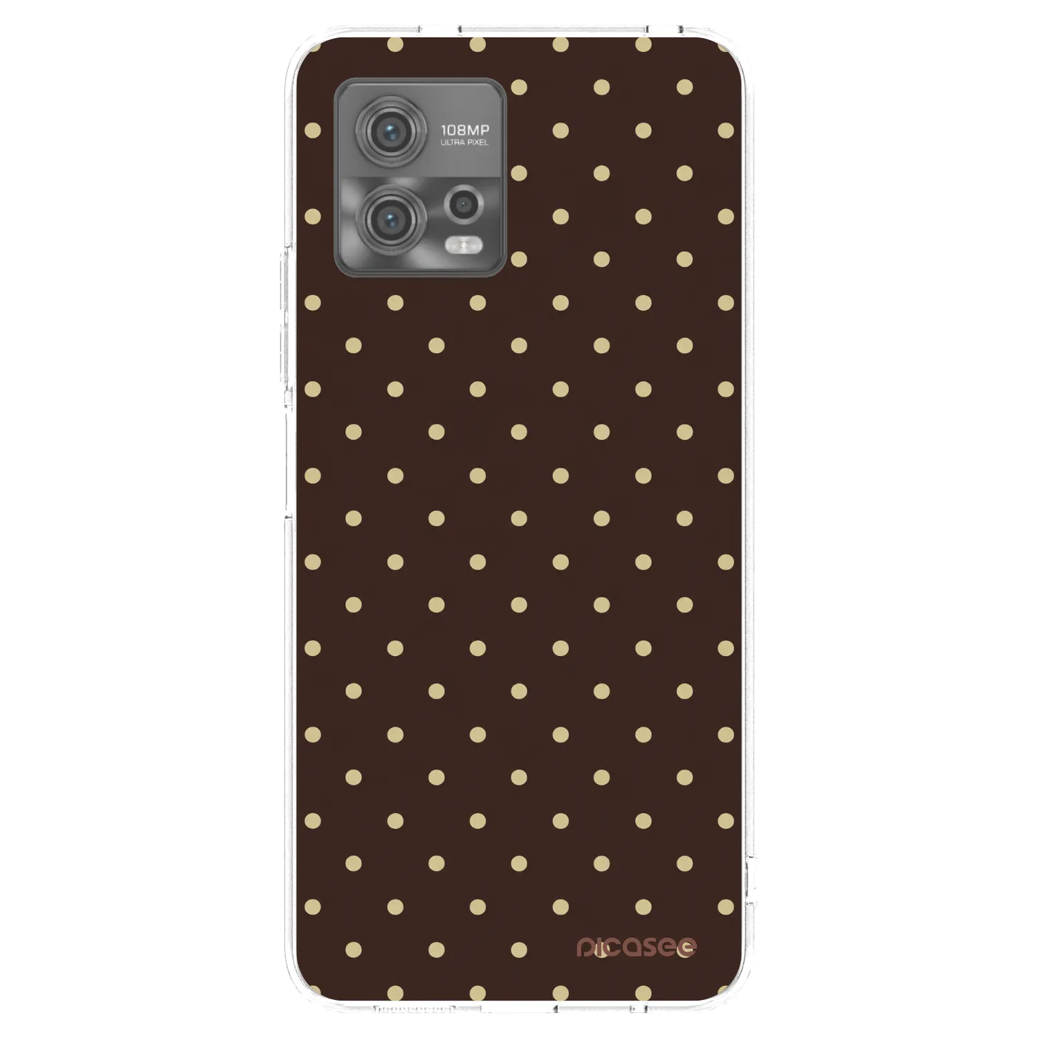 Picasee διαφανής θήκη σιλικόνης Motorola Moto G72 - Vanilla Dots & Chocolate