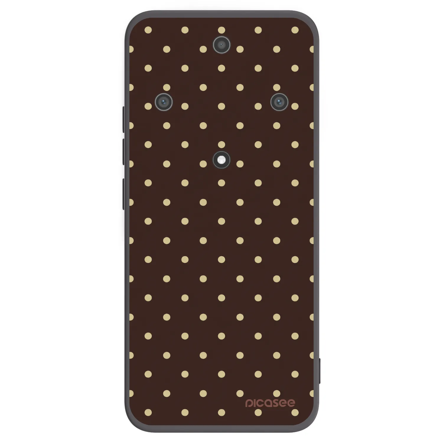 Picasee Μαύρη θήκη σιλικόνης για Honor Magic5 Lite 5G - Vanilla Dots & Chocolate