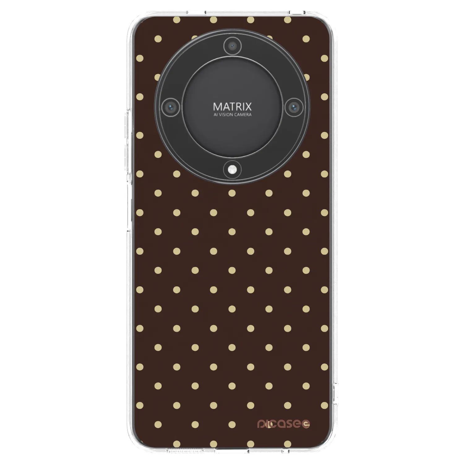 Picasee διαφανής θήκη σιλικόνης Honor Magic5 Lite 5G - Vanilla Dots & Chocolate