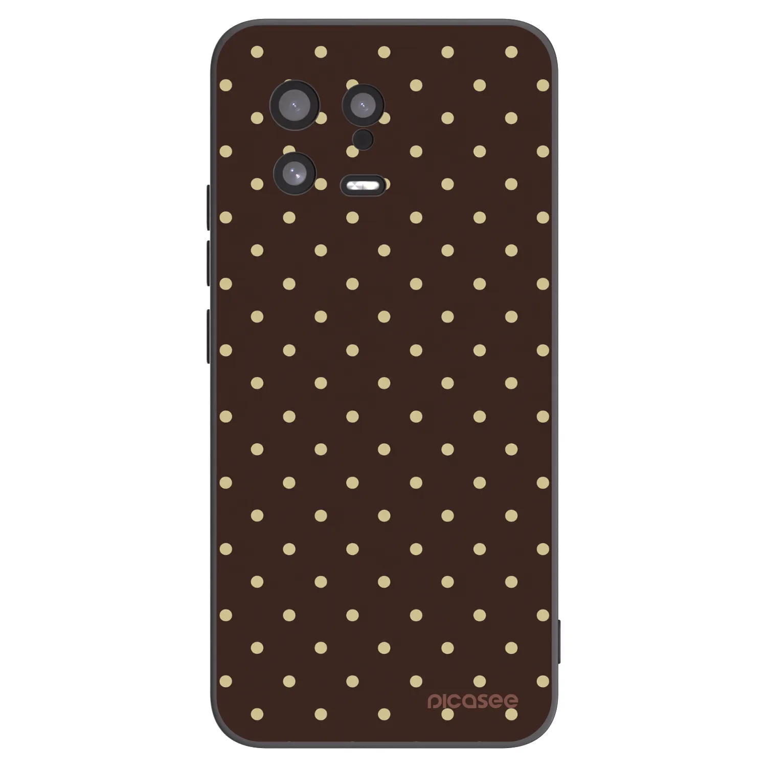 Picasee Μαύρη θήκη σιλικόνης για Xiaomi 13 - Vanilla Dots & Chocolate