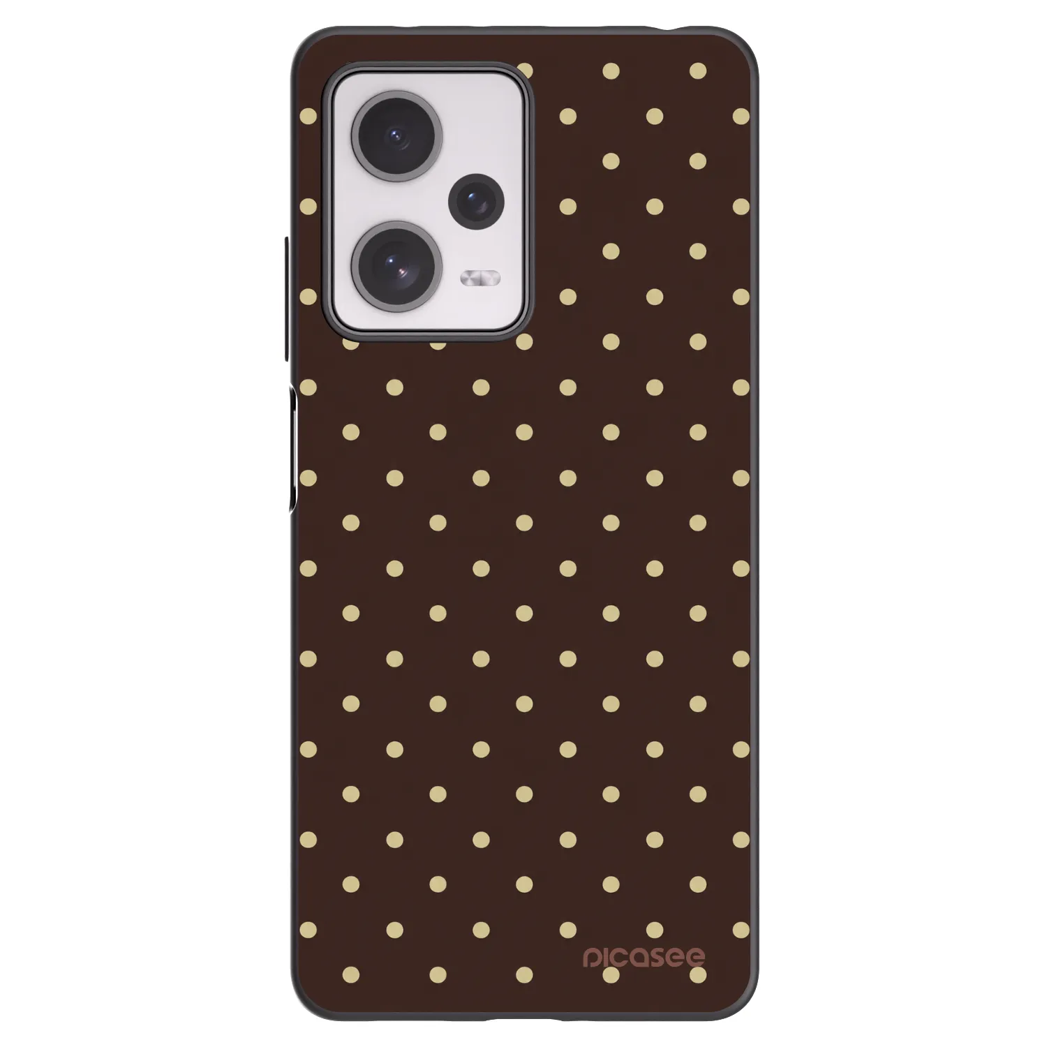 Picasee Μαύρη θήκη σιλικόνης για Xiaomi Redmi Note 12 Pro+ 5G - Vanilla Dots & Chocolate