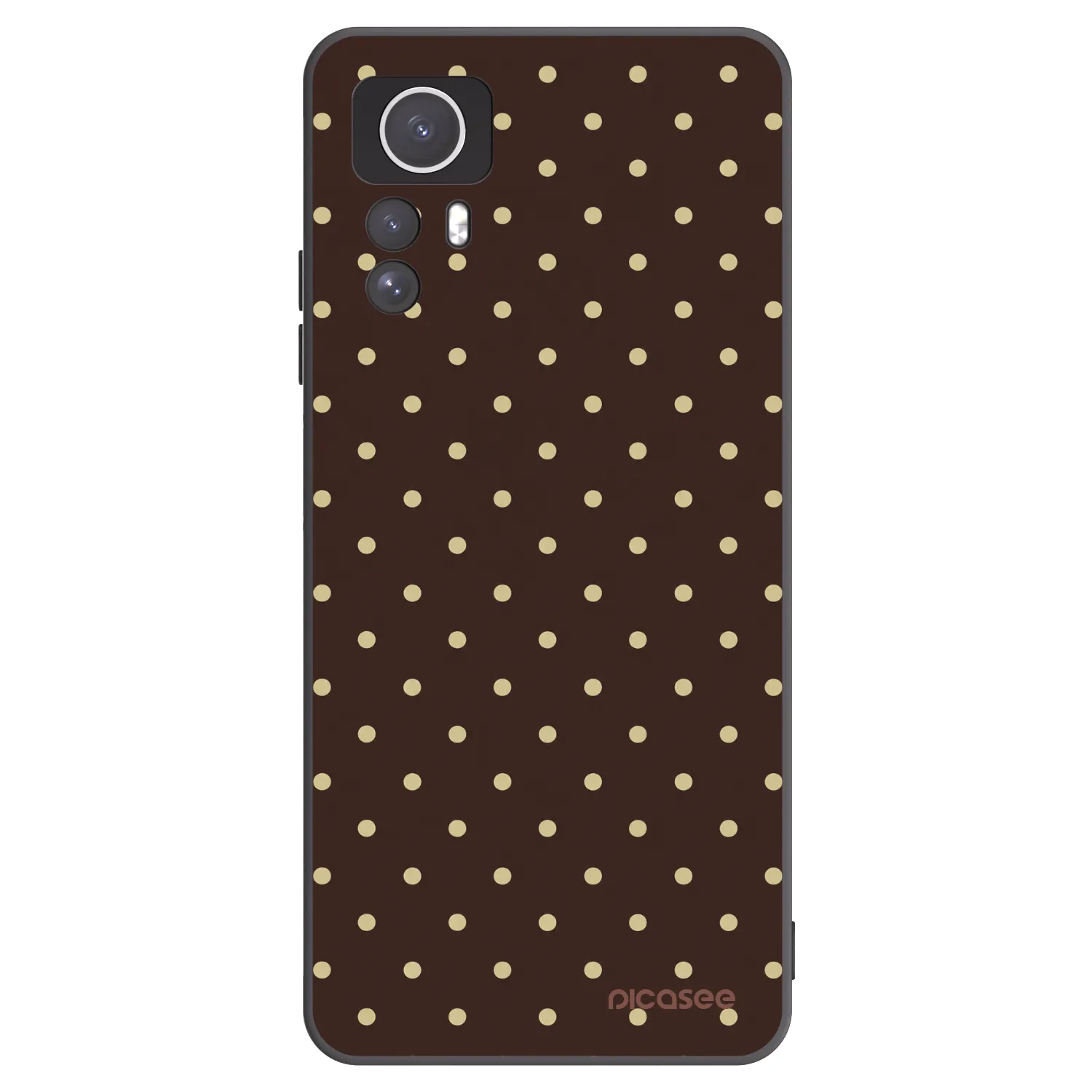 Picasee Μαύρη θήκη σιλικόνης για Xiaomi Redmi Note 12S - Vanilla Dots & Chocolate