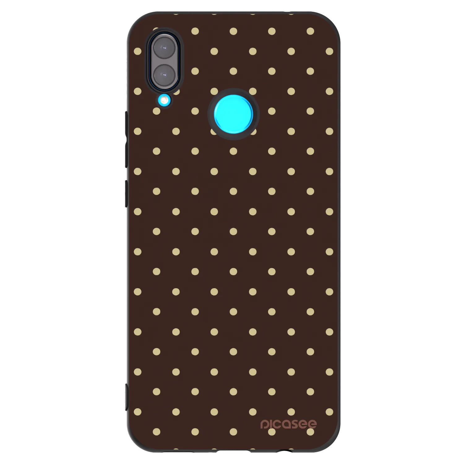 Picasee Μαύρη θήκη σιλικόνης για Huawei Nova 3 - Vanilla Dots & Chocolate