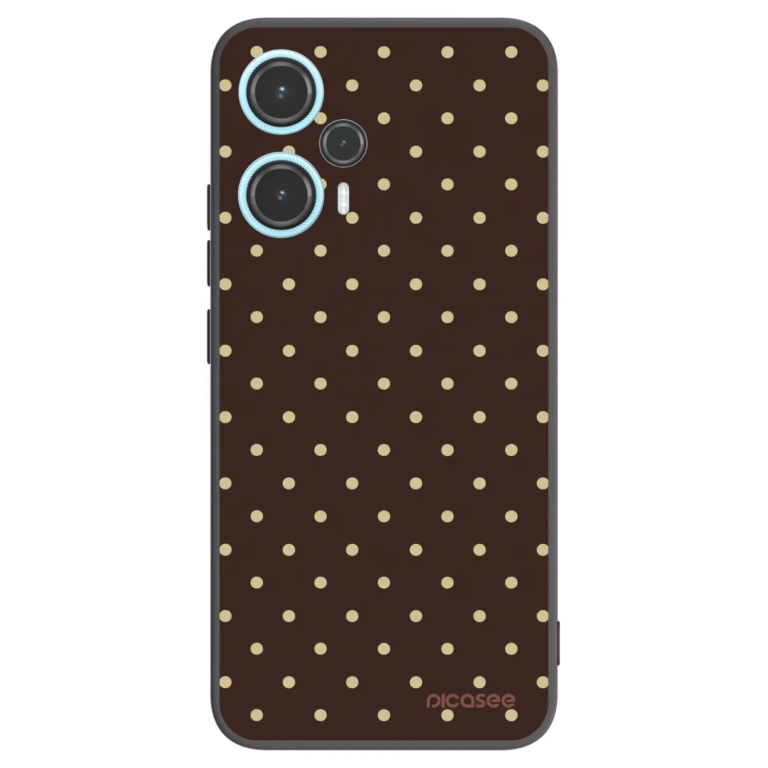 Picasee Μαύρη θήκη σιλικόνης για Xiaomi Poco F5 - Vanilla Dots & Chocolate