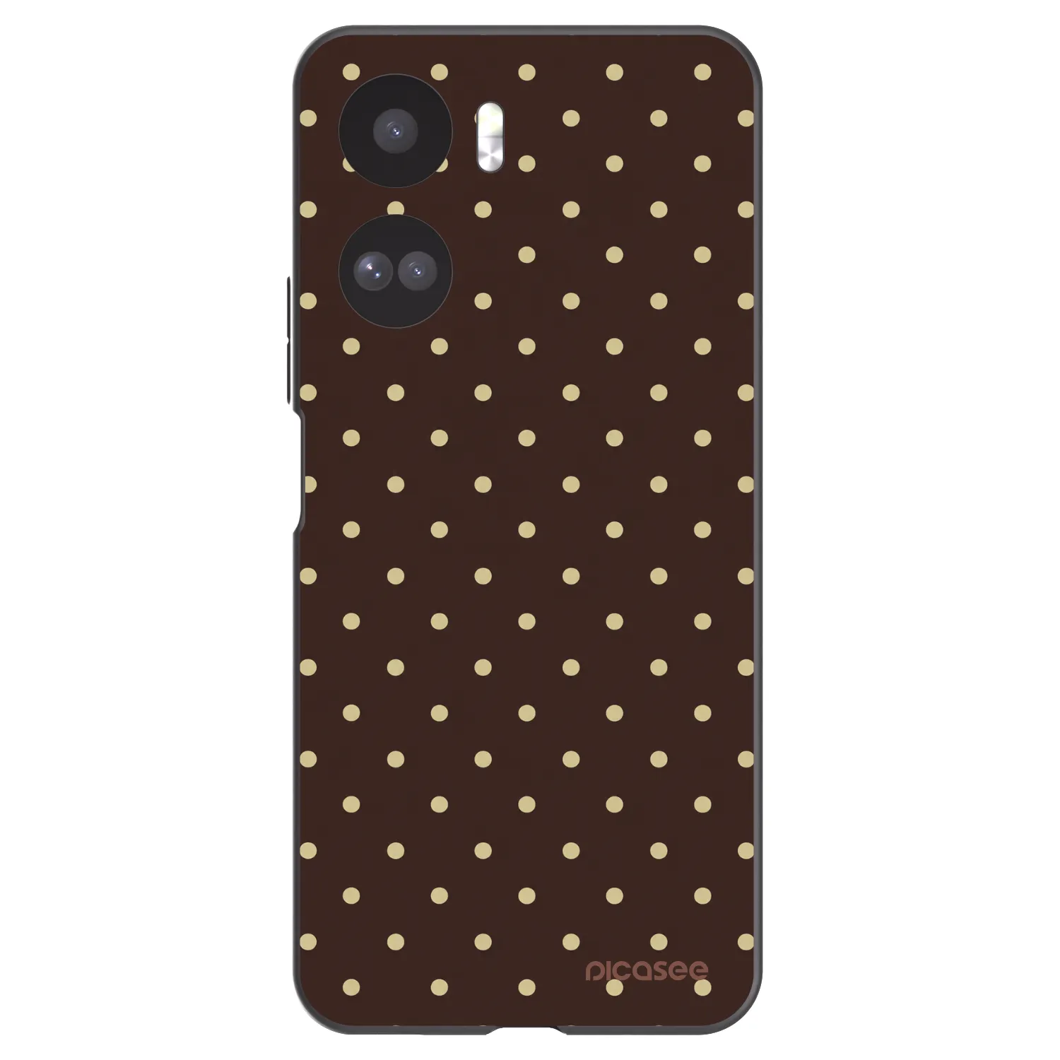 Picasee Μαύρη θήκη σιλικόνης για Honor 90 Lite 5G - Vanilla Dots & Chocolate