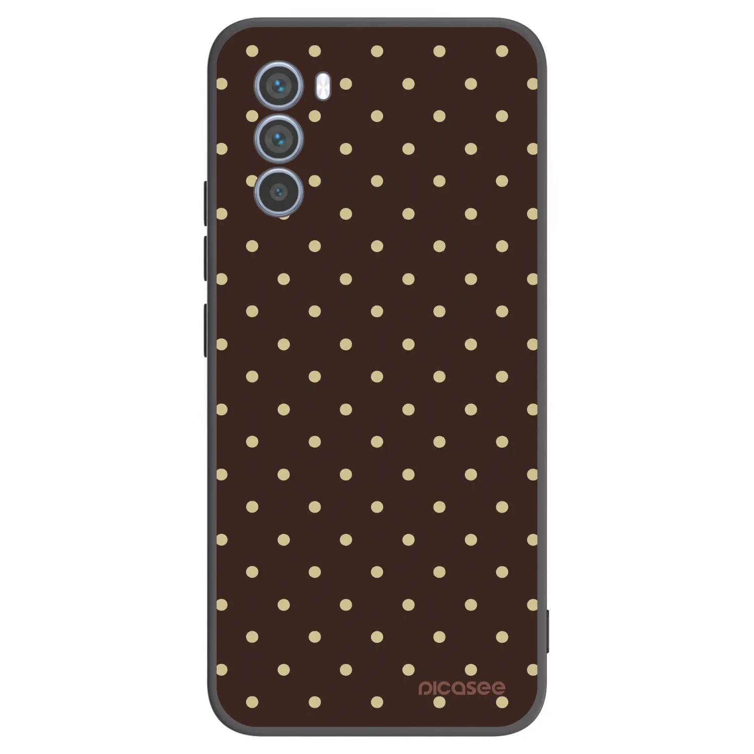 Picasee Μαύρη θήκη σιλικόνης για Motorola Moto G62 - Vanilla Dots & Chocolate
