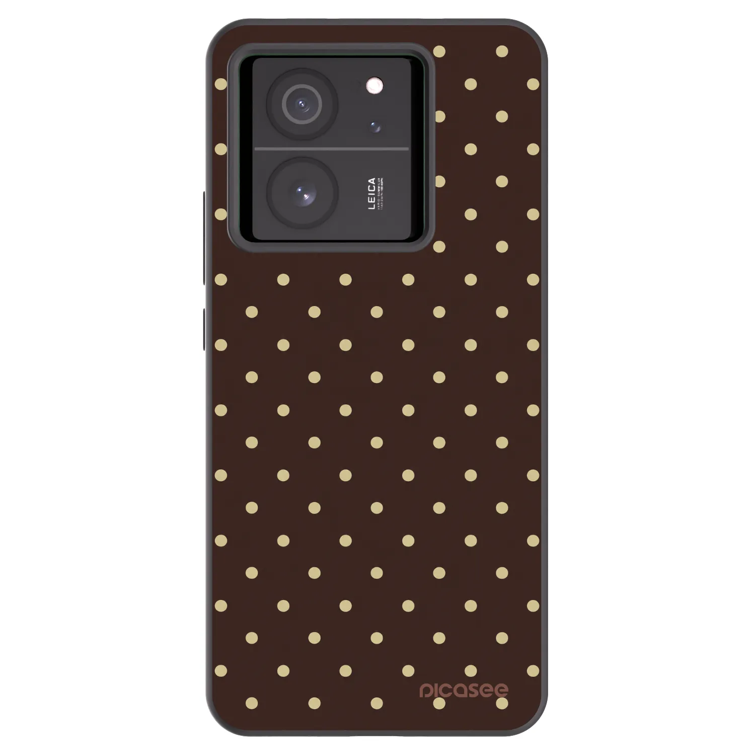 Picasee Μαύρη θήκη σιλικόνης για Xiaomi 13T - Vanilla Dots & Chocolate