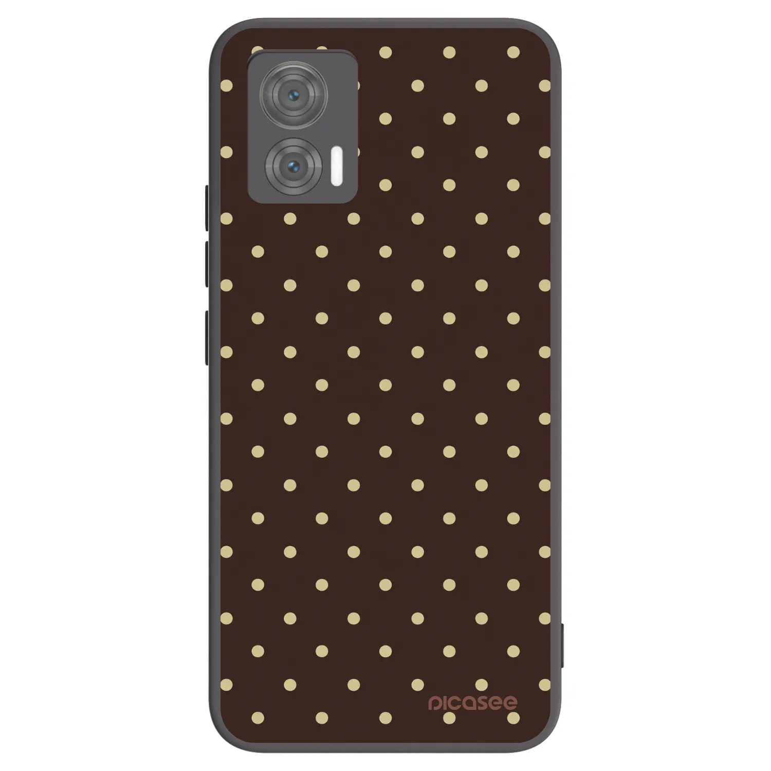 Picasee Μαύρη θήκη σιλικόνης για Motorola Edge 30 Neo - Vanilla Dots & Chocolate