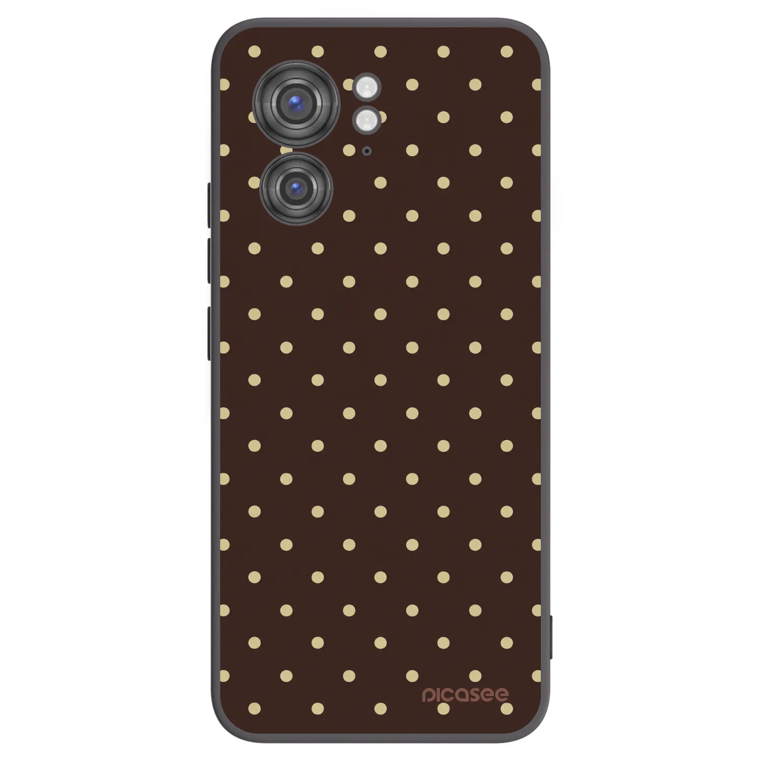 Picasee Μαύρη θήκη σιλικόνης για Motorola Edge 40 - Vanilla Dots & Chocolate